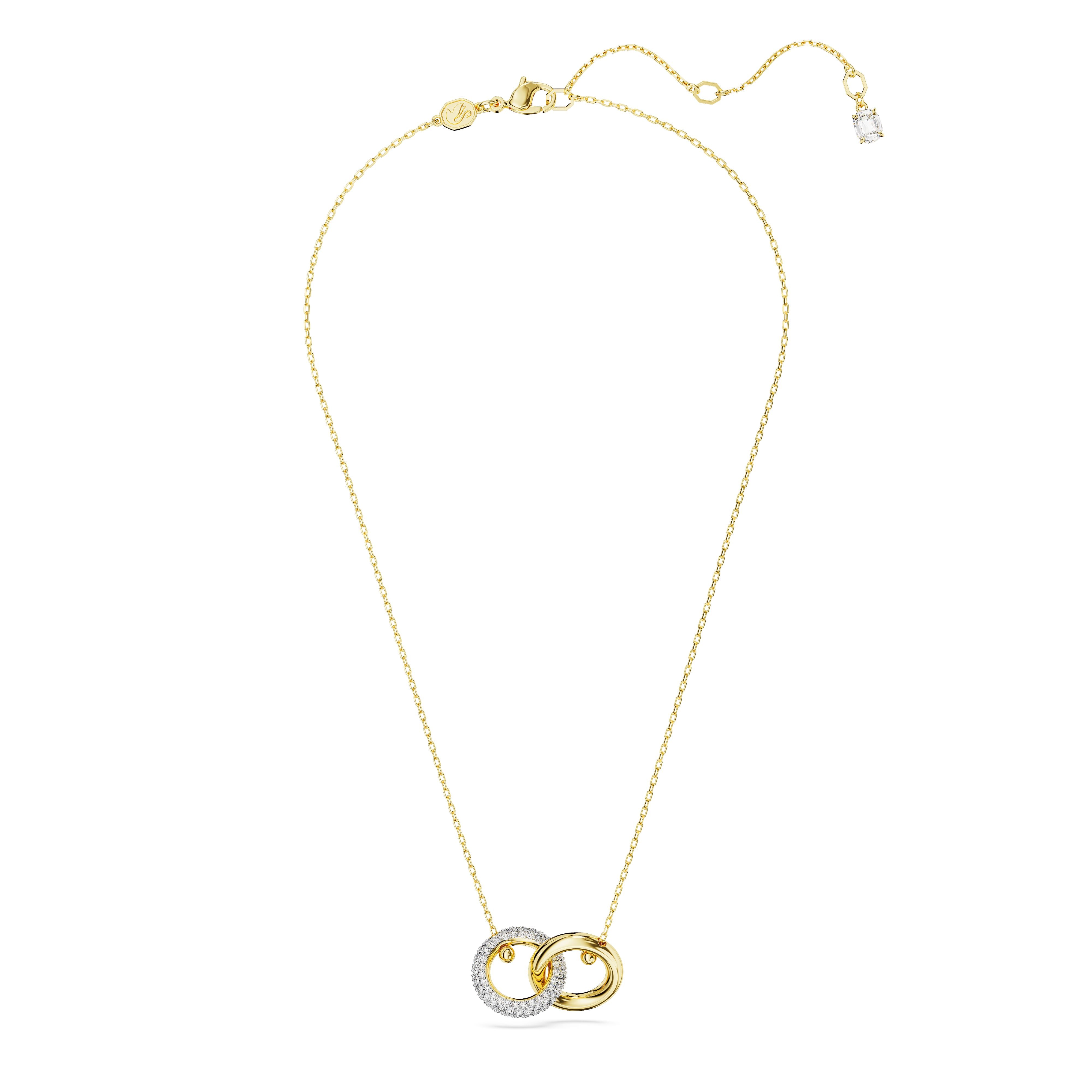 Swarovski Dextera Gold Tone Interlocking Necklace