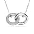 Swarovski Dextera Rhodium Interlocking Hoop Necklace