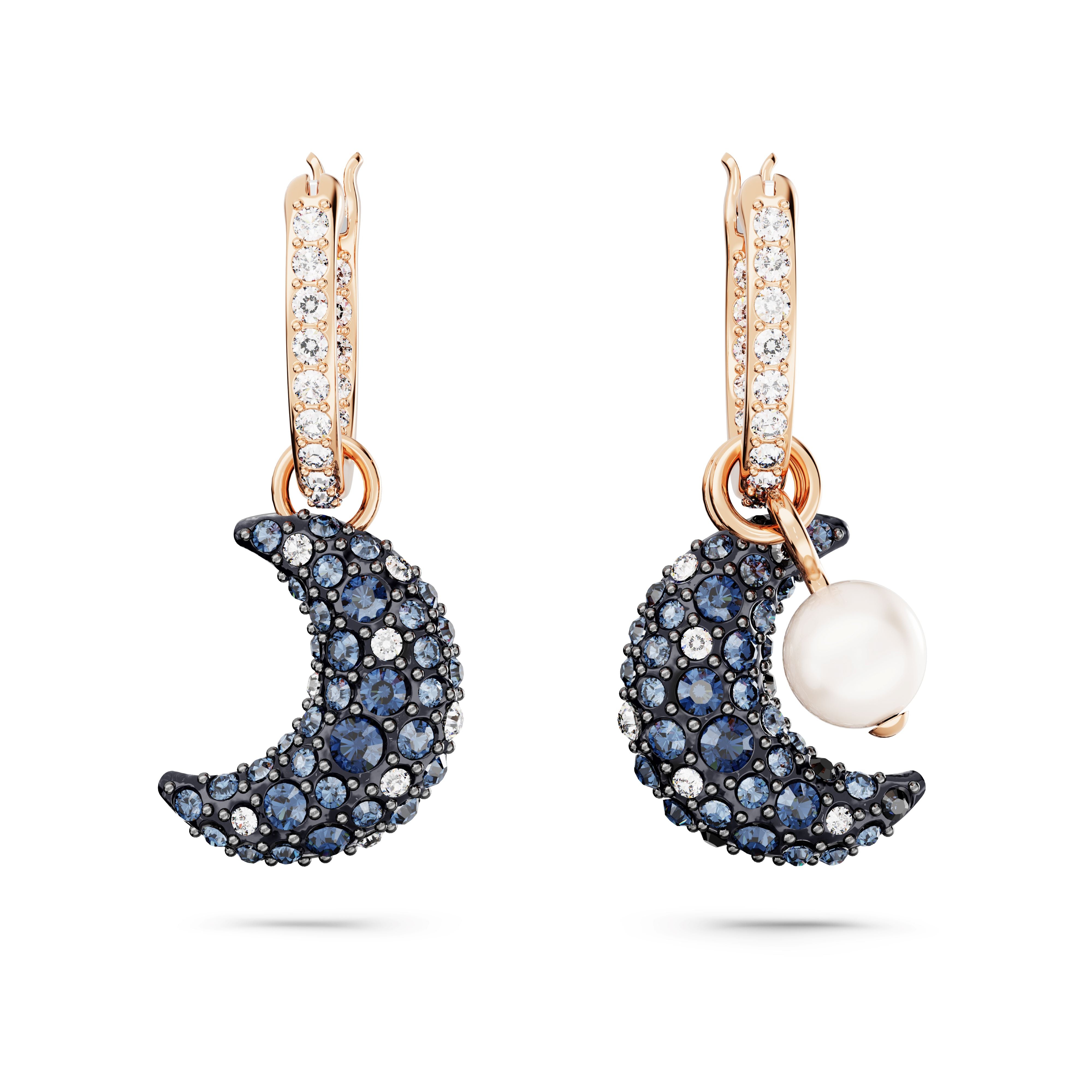 Swarovski Luna Rose Tone Multicoloured Drop Earrings