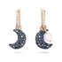 Swarovski Luna Rose Tone Multicoloured Drop Earrings