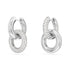 Swarovski Dextera Rhodium Interlocking Hoop Earrings