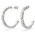 Swarovski Mesmera Rhodium Mixed Cuts Hoop Earrings