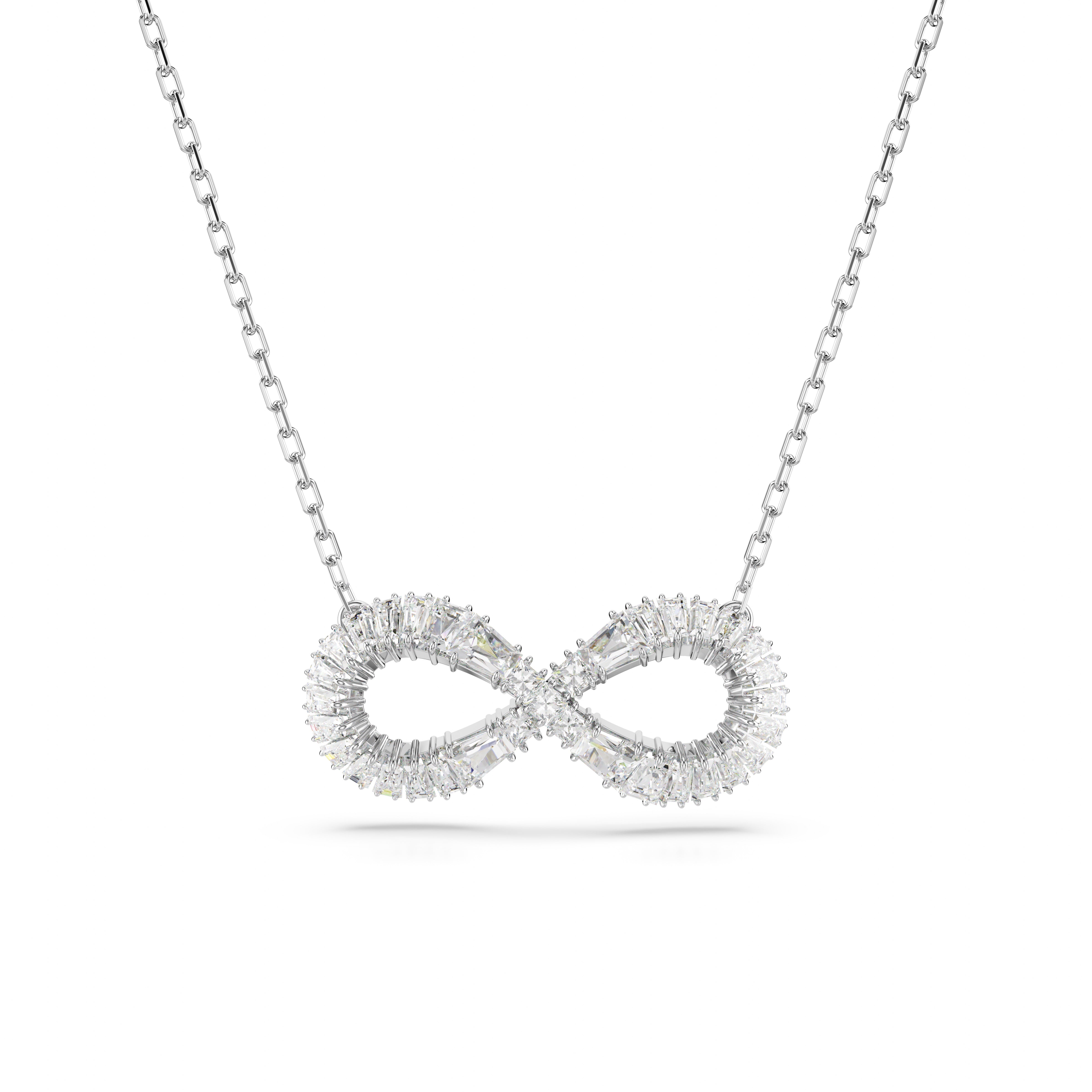 Swarovski Rhodium Hyperbola Infinity Necklace