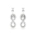 Swarovski Rhodium Hyperbola Infinity Drop Earrings