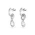 Swarovski Rhodium Hyperbola Infinity Drop Earrings