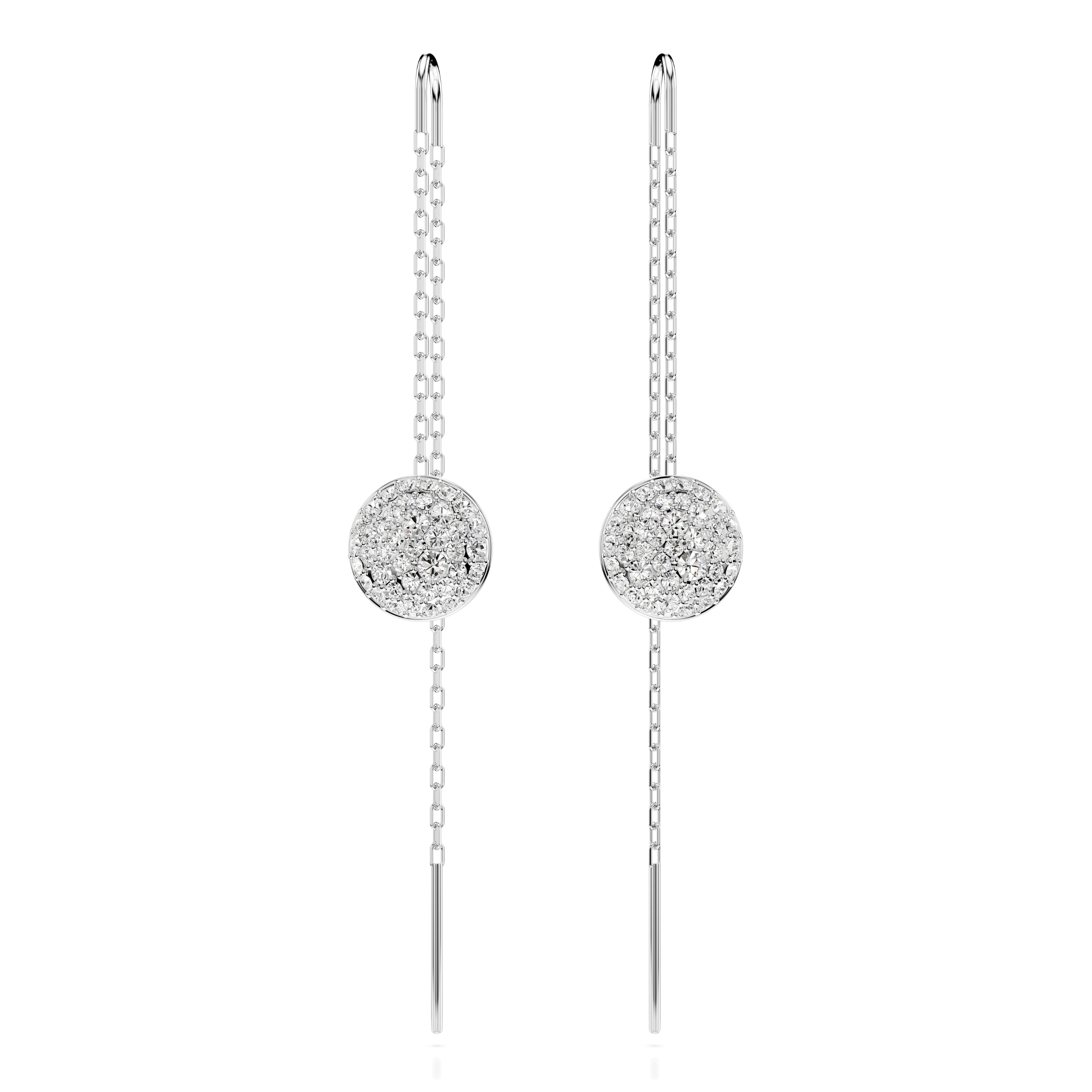 Swarovski Rhodium Meteora Drop Earrings