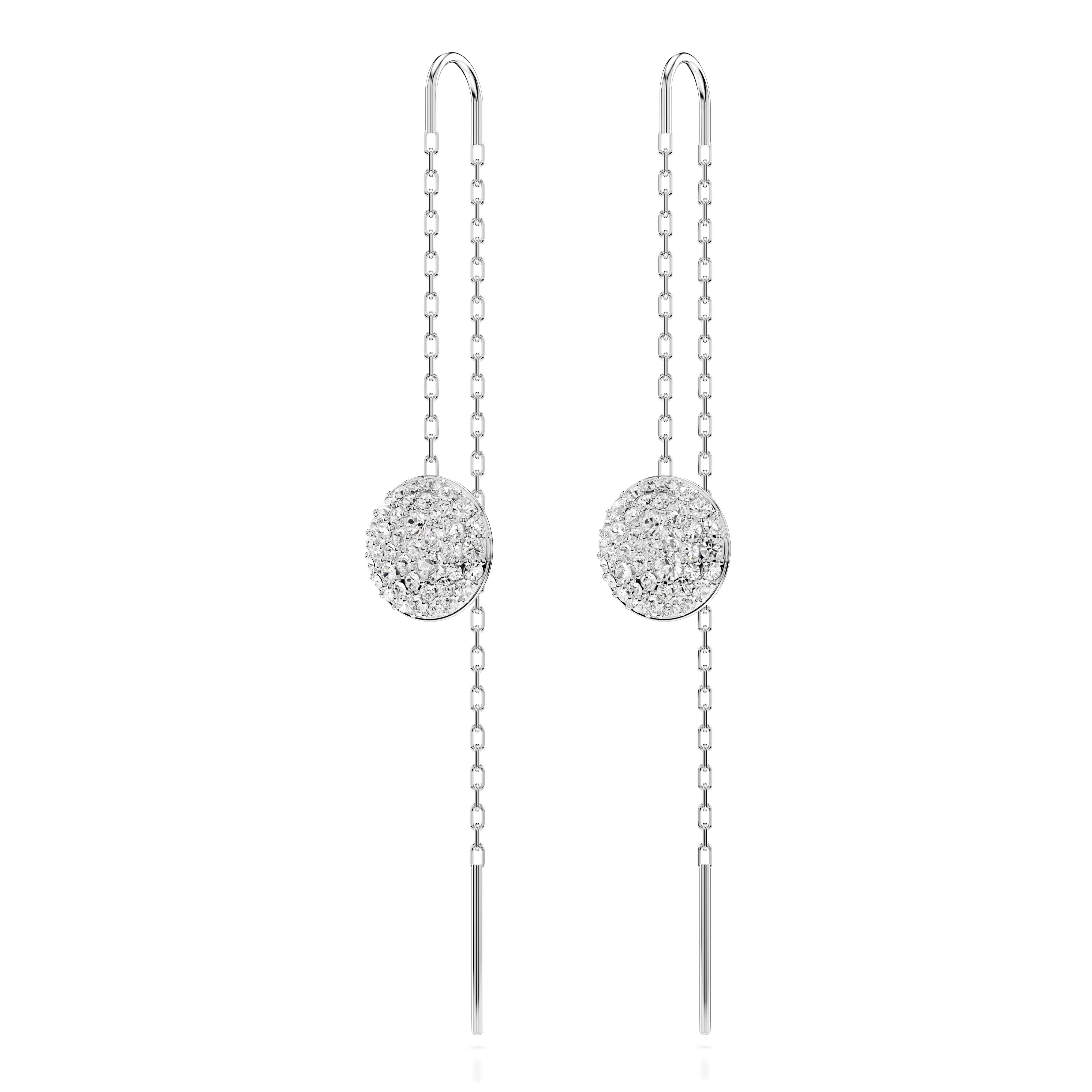 Swarovski Rhodium Meteora Drop Earrings