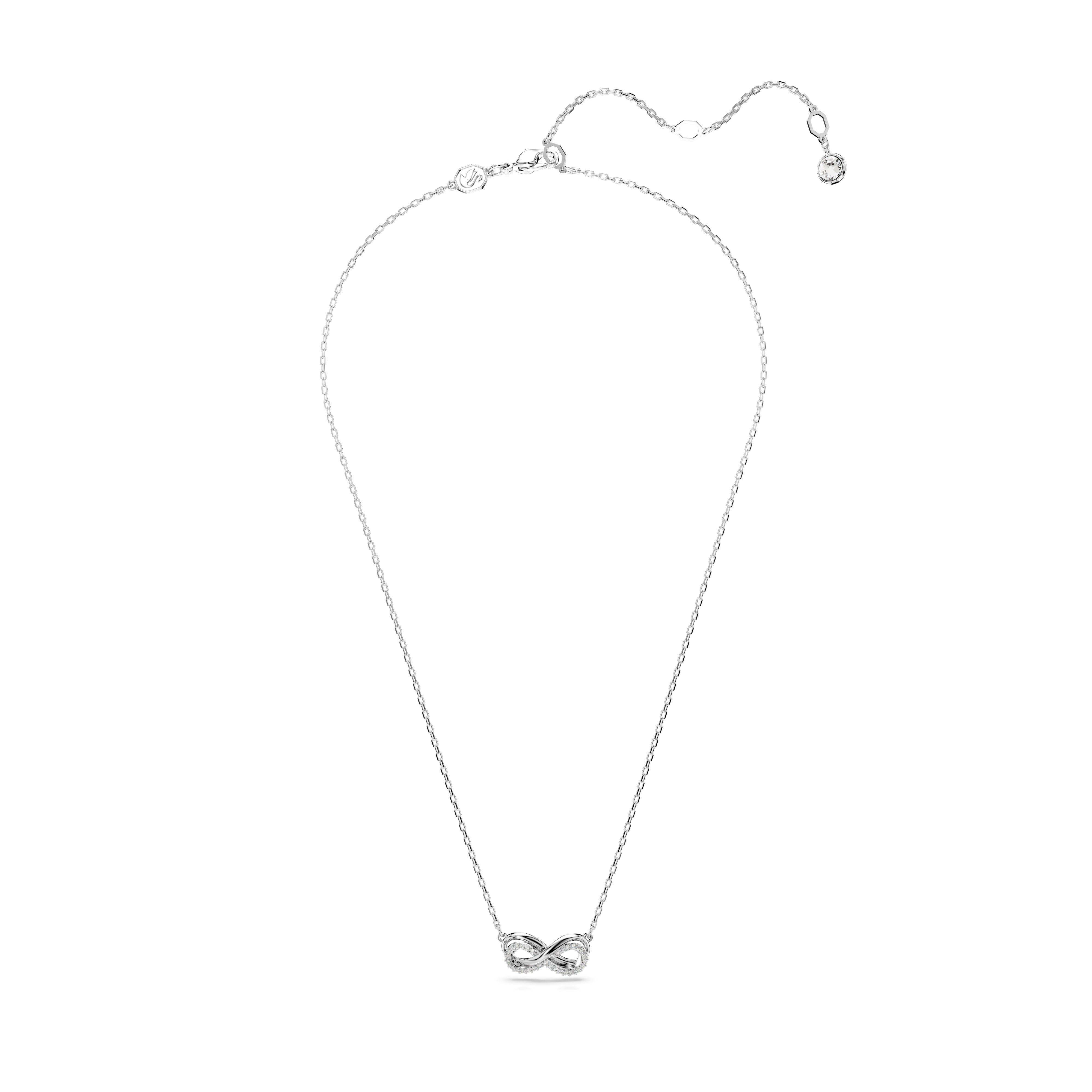 Swarovski Rhodium Hyperbola Pavé Infinity Necklace