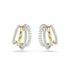 Swarovski Mixed Metal Hyperbola Mini Hoop Earrings