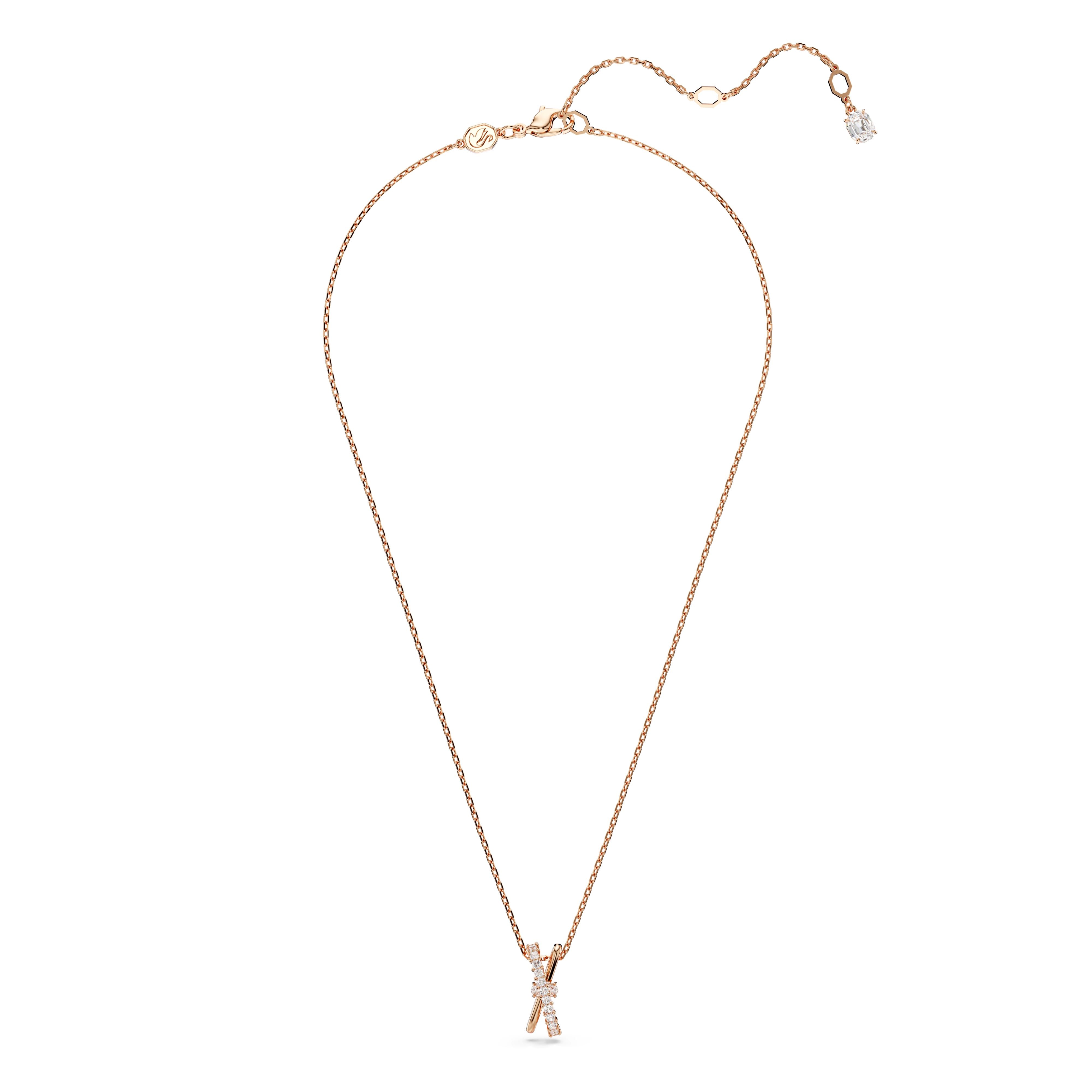 Swarovski Rose Gold Tone Hyperbola Twist Necklace