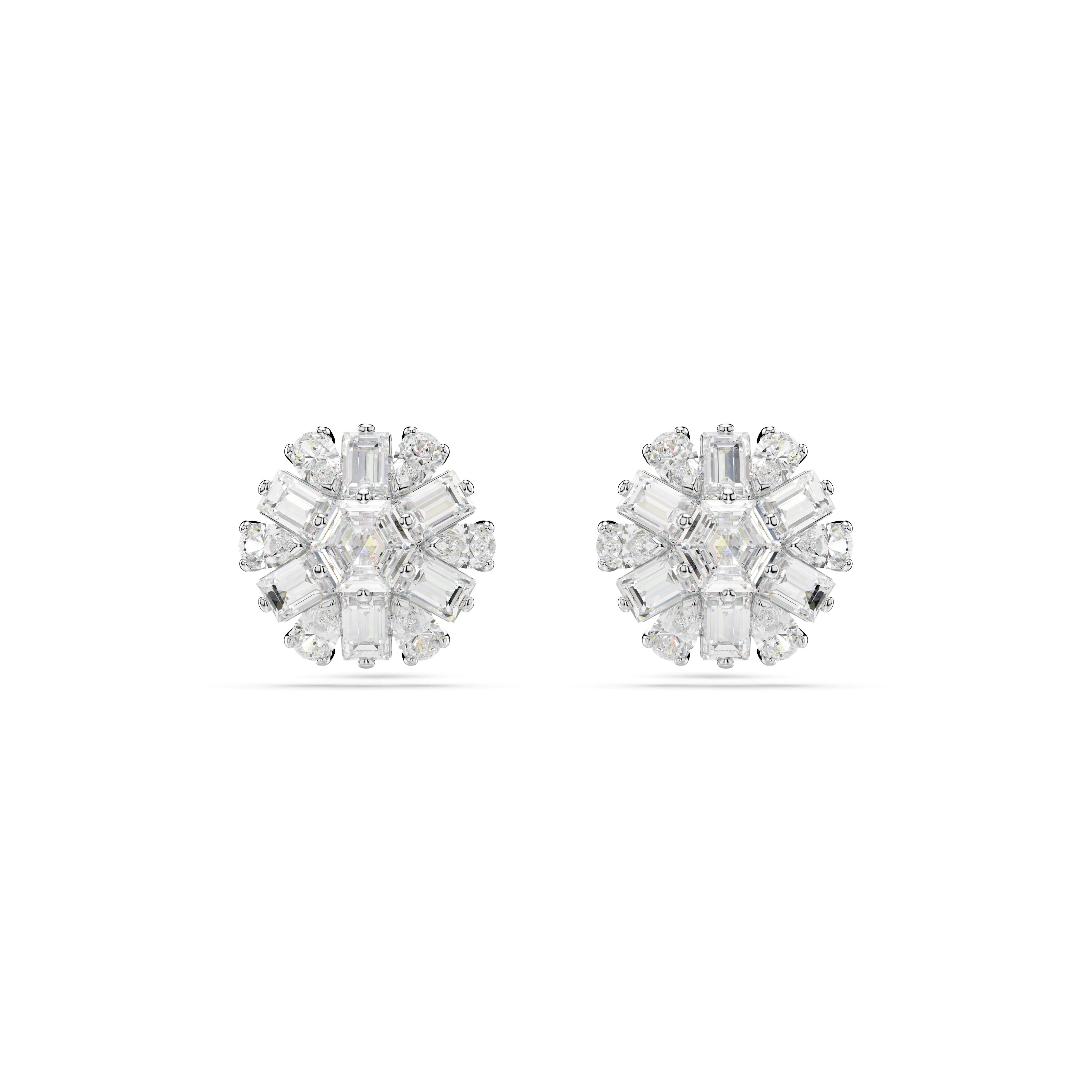 Swarovski Rhodium Idyllia Snowflake Earrings