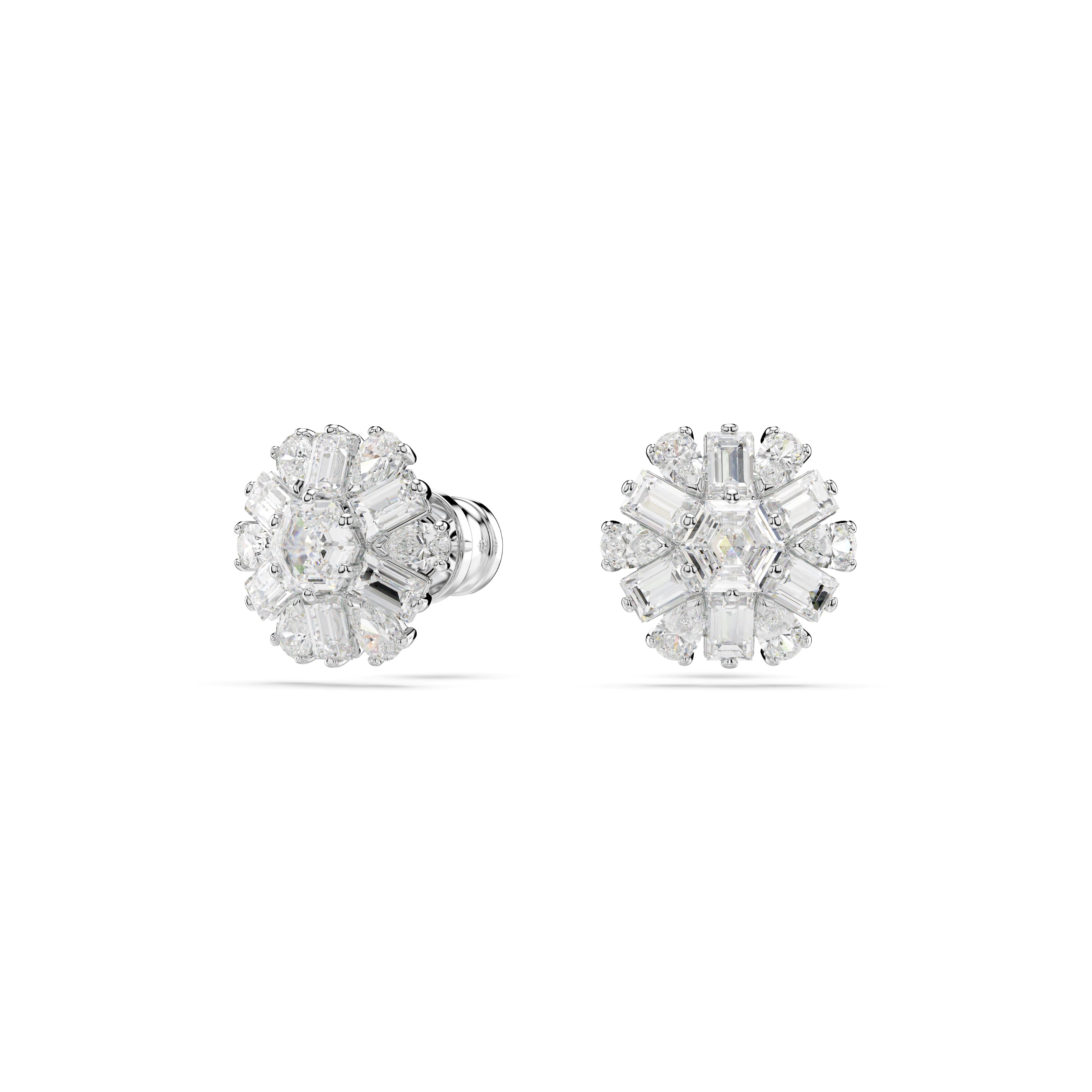 Swarovski Rhodium Idyllia Snowflake Earrings