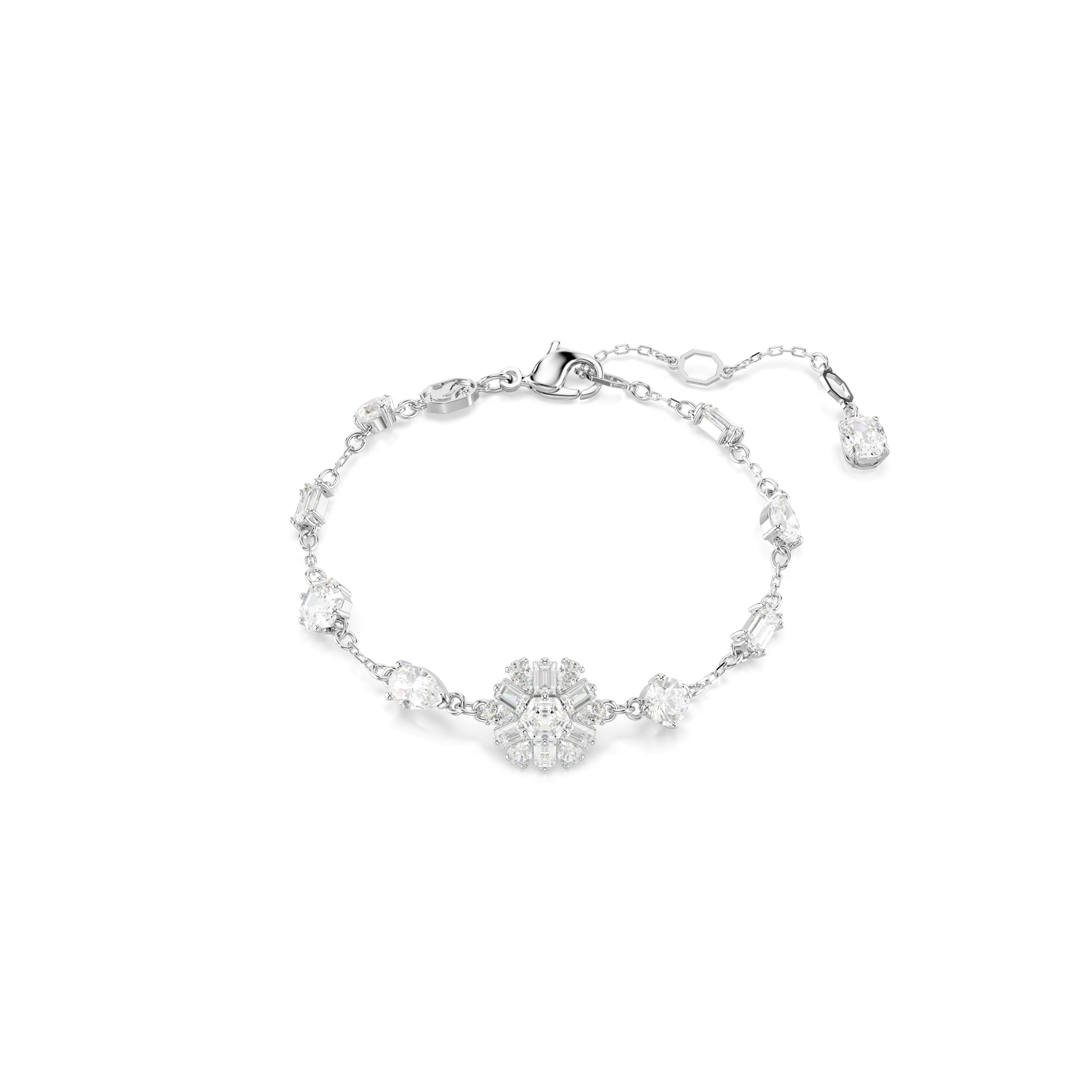 Swarovski Rhodium Idyllia Snowflake Bracelet