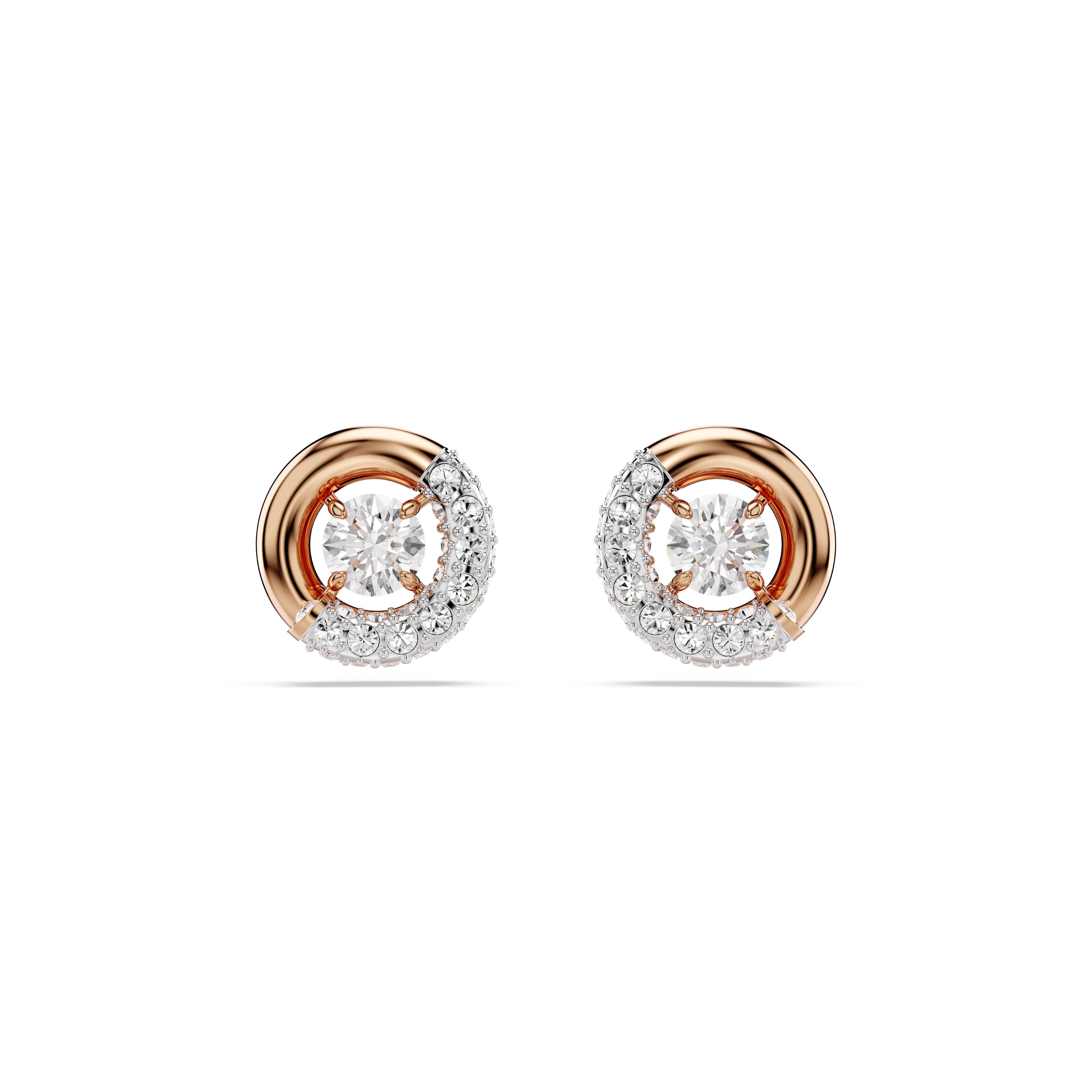 Swarovski Rose Gold Tone Dextera Half Hoop Earrings