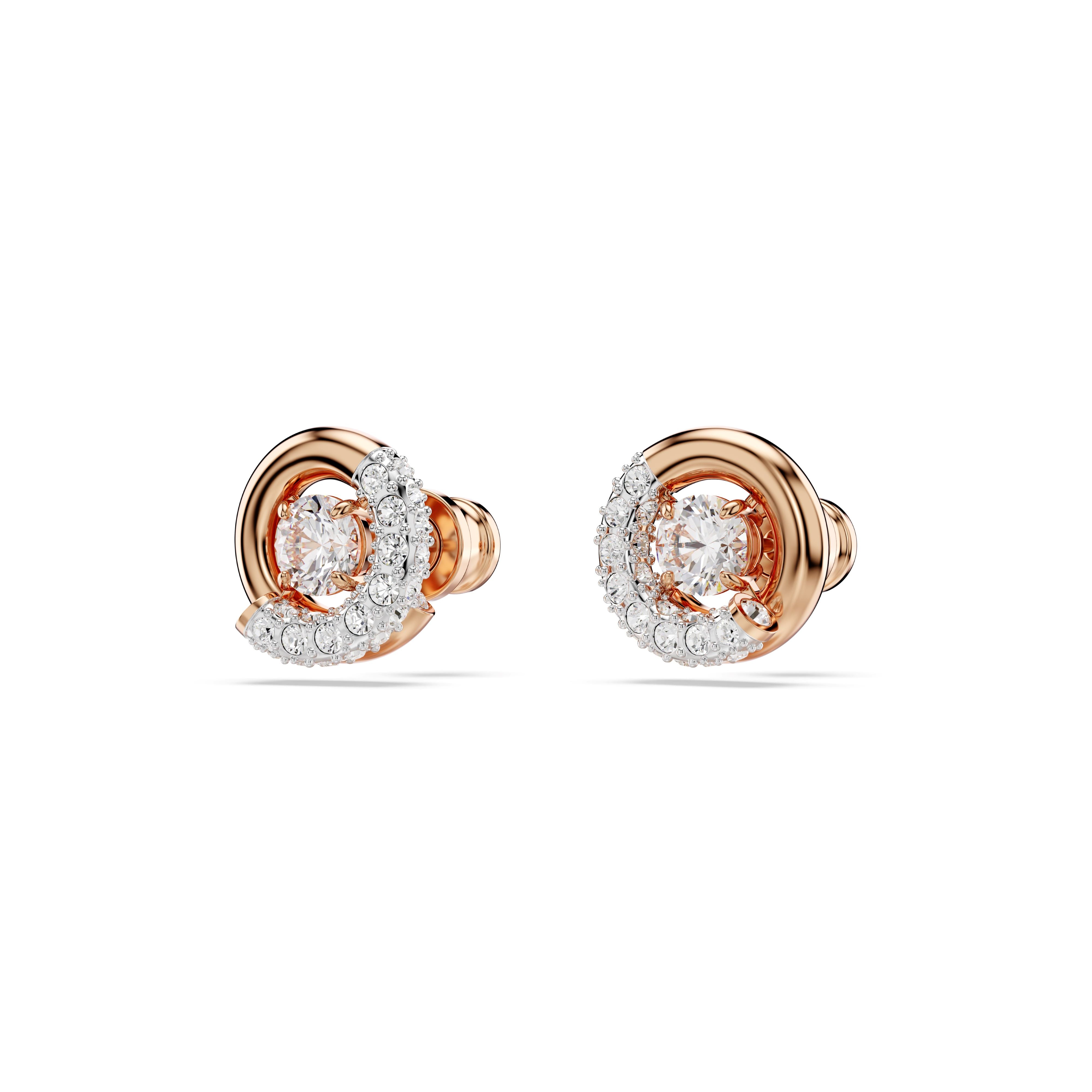 Swarovski Rose Gold Tone Dextera Half Hoop Earrings