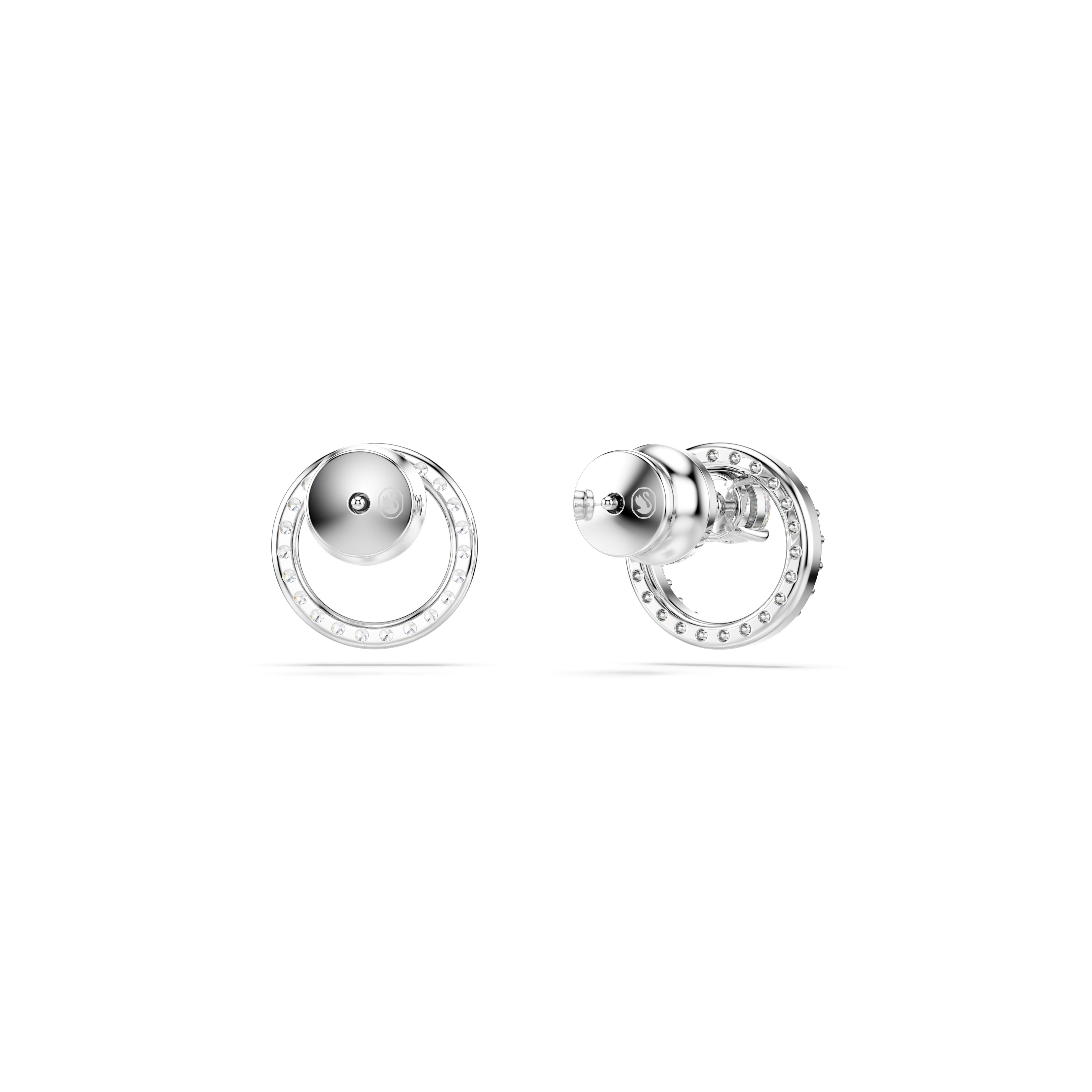 Swarovski Rhodium Constella Circle Earrings