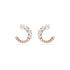 Swarovski Rose Gold Tone Matrix Pearl Hoop Earrings