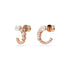 Swarovski Rose Gold Tone Matrix Pearl Hoop Earrings