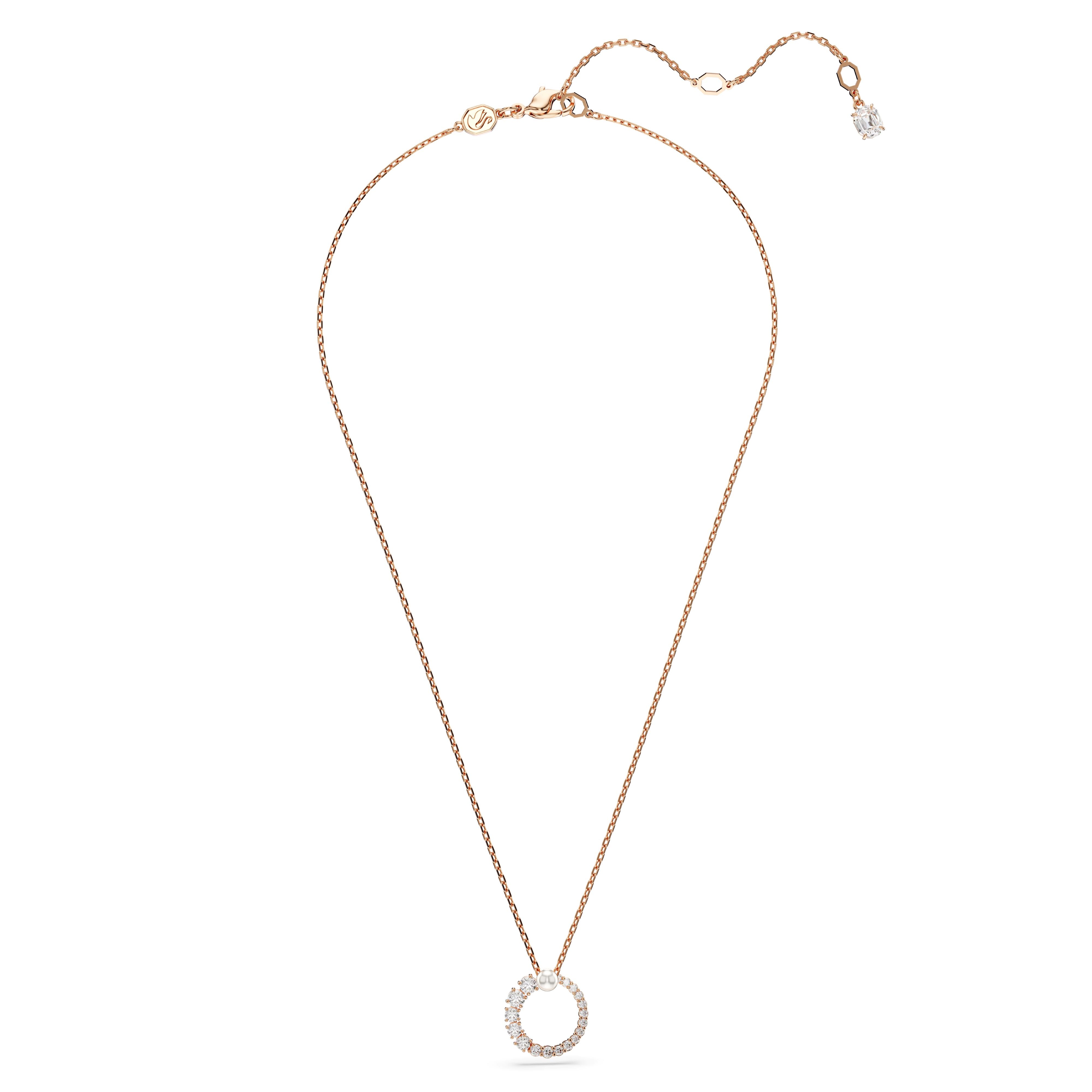 Swarovski Rose Gold Tone Matrix Pearl Necklace