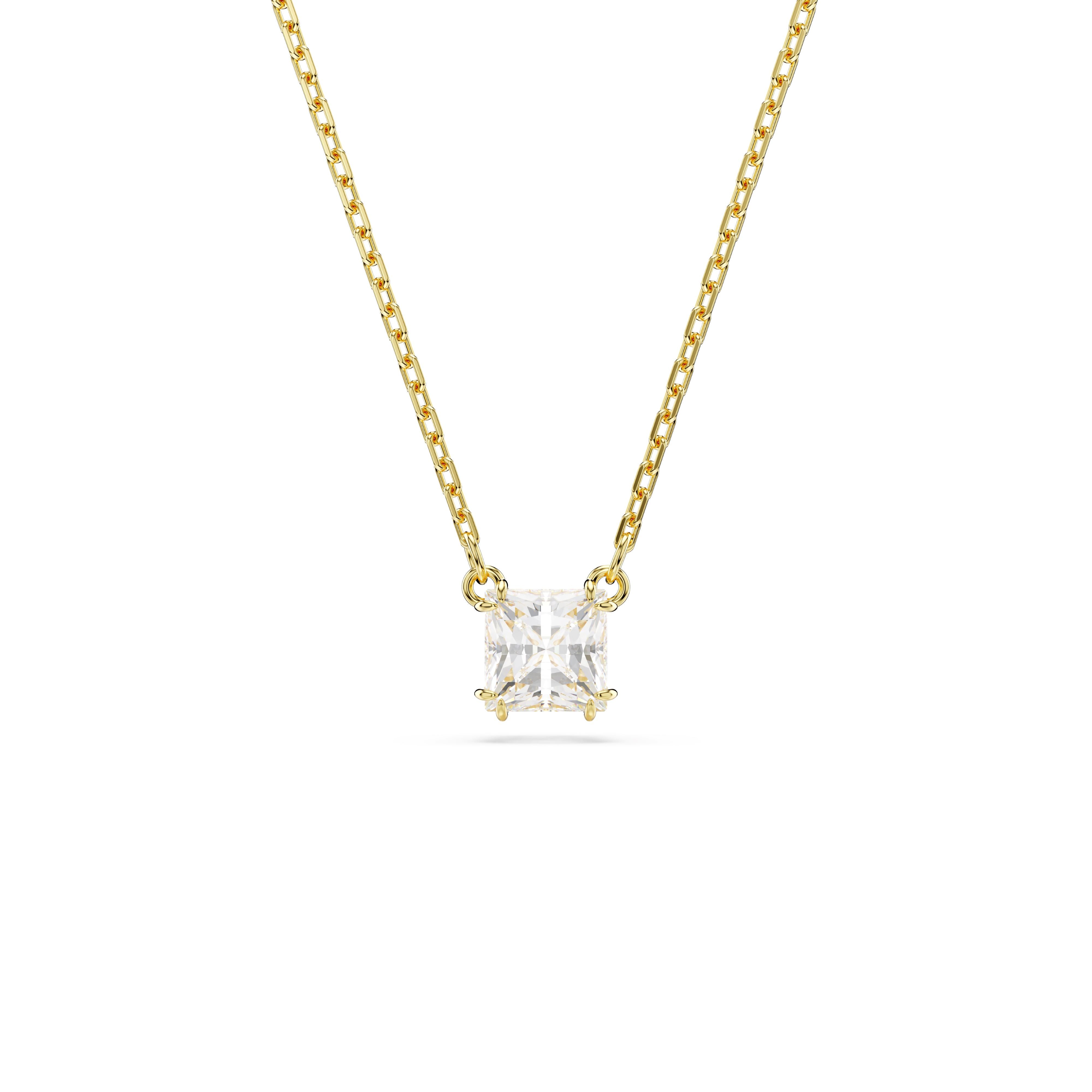 Swarovski Stilla Square Gold Tone Necklace