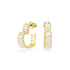 Swarovski Gold Tone Matrix Heart Hoop Earrings