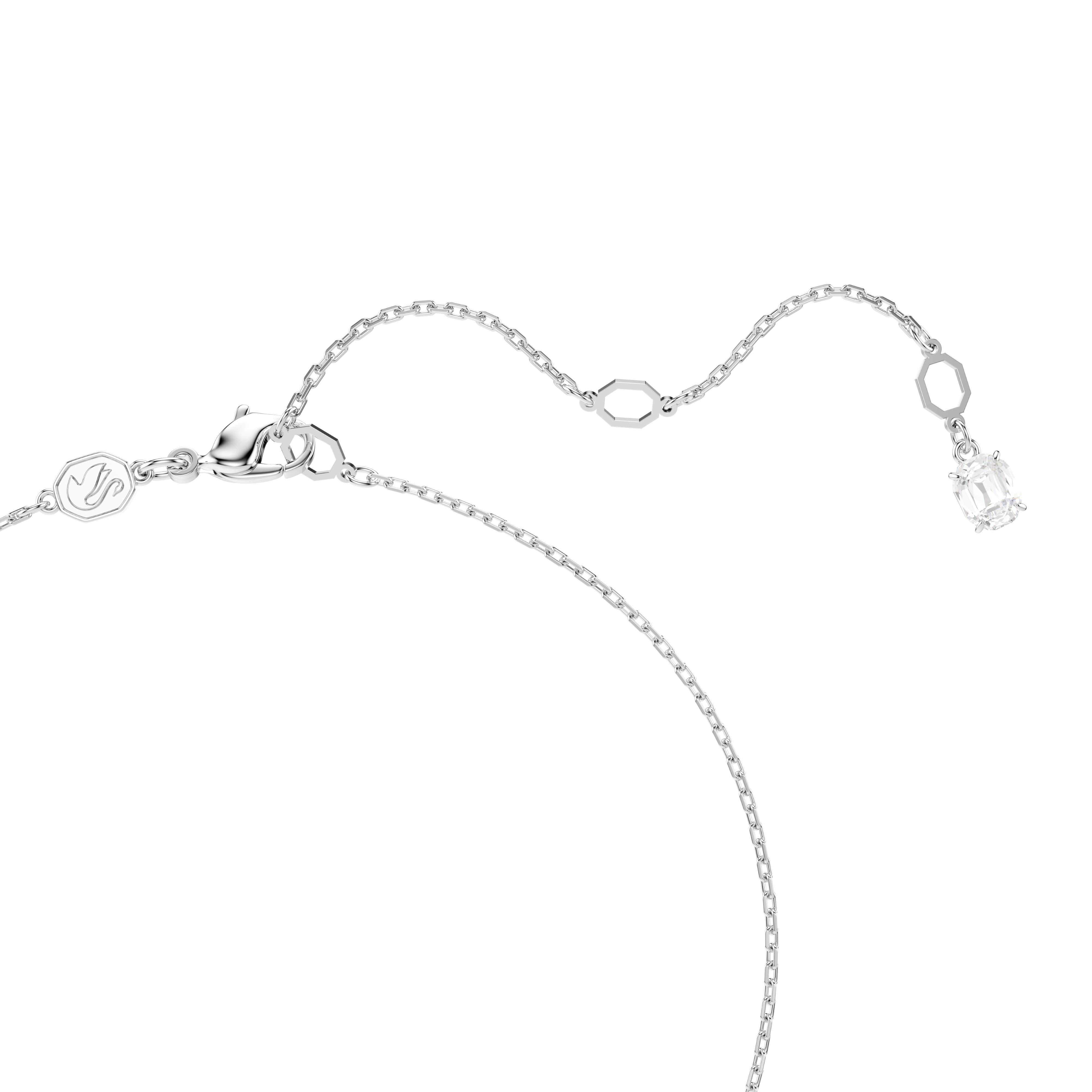 Swarovski Rhodium Matrix Pearl Necklace