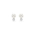 Swarovski Rhodium Matrix Pearl Earrings