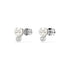 Swarovski Rhodium Matrix Pearl Earrings