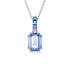 Swarovski Rhodium Millenia Blue Octagon Necklace