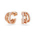 Swarovski Rose Gold Tone Hyperbola Mini Hoop Earrings