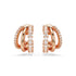 Swarovski Rose Gold Tone Hyperbola Mini Hoop Earrings