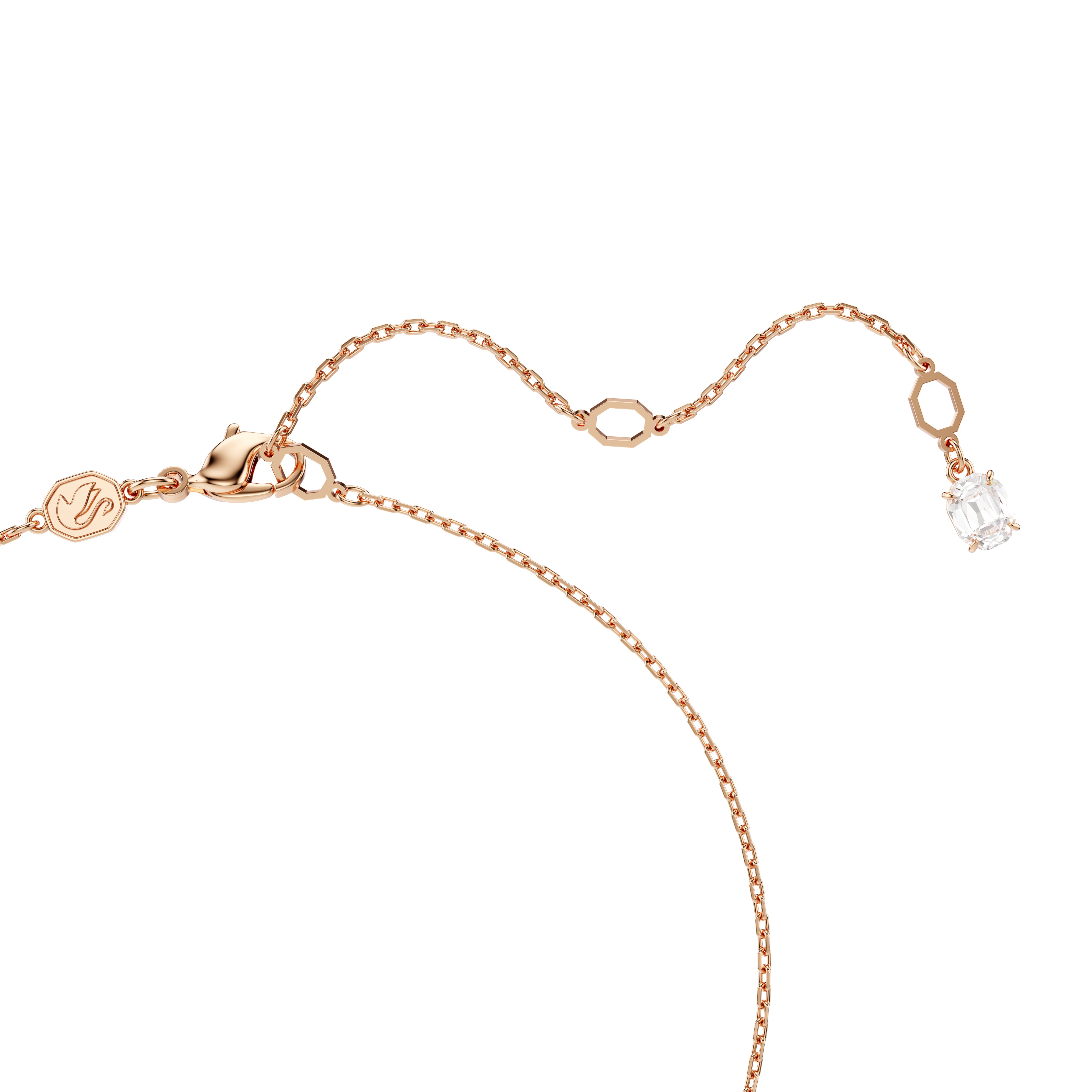 Swarovski Stilla Square Rose Tone Necklace