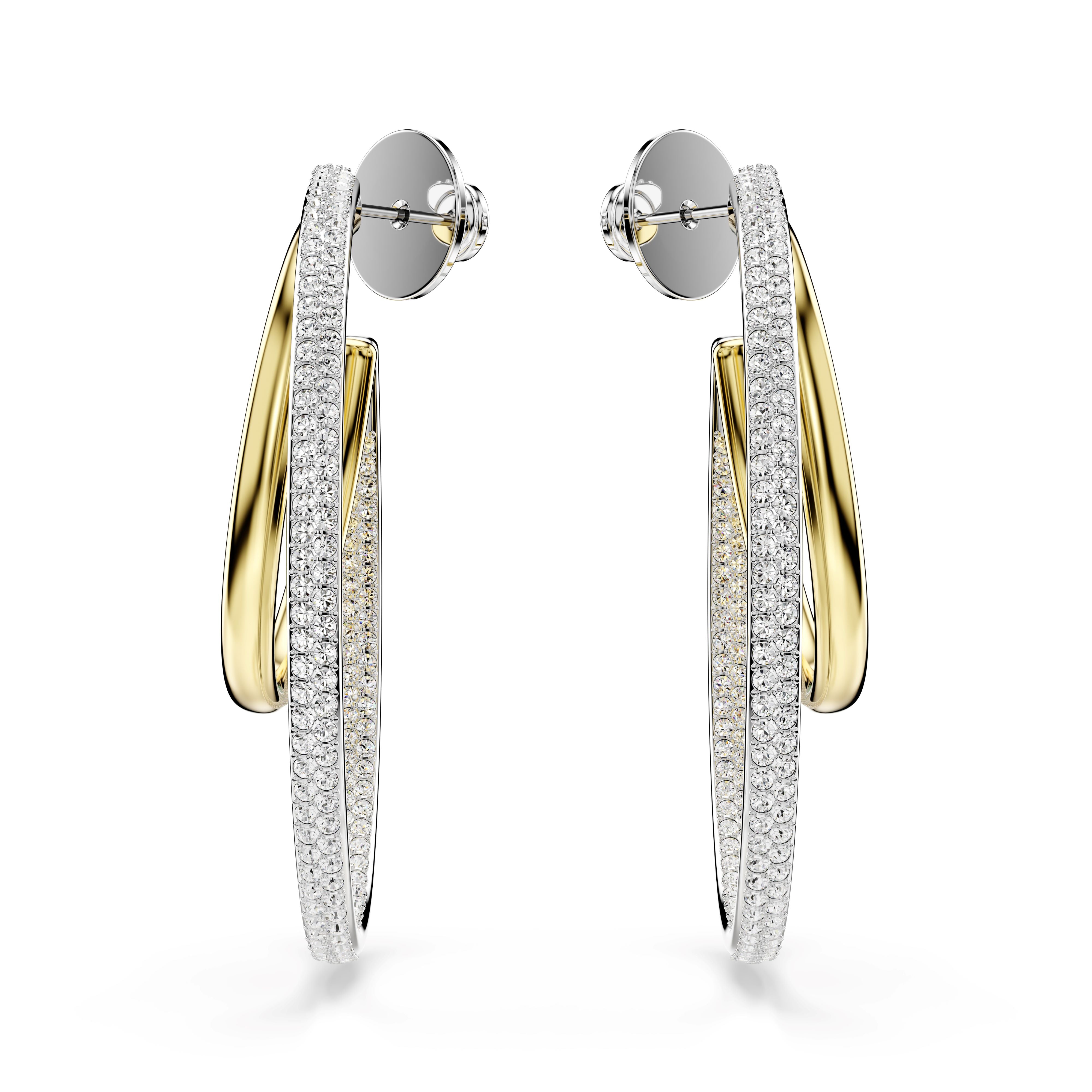 Swarovski Mixed Metals Hyperbola Hoop Earrings