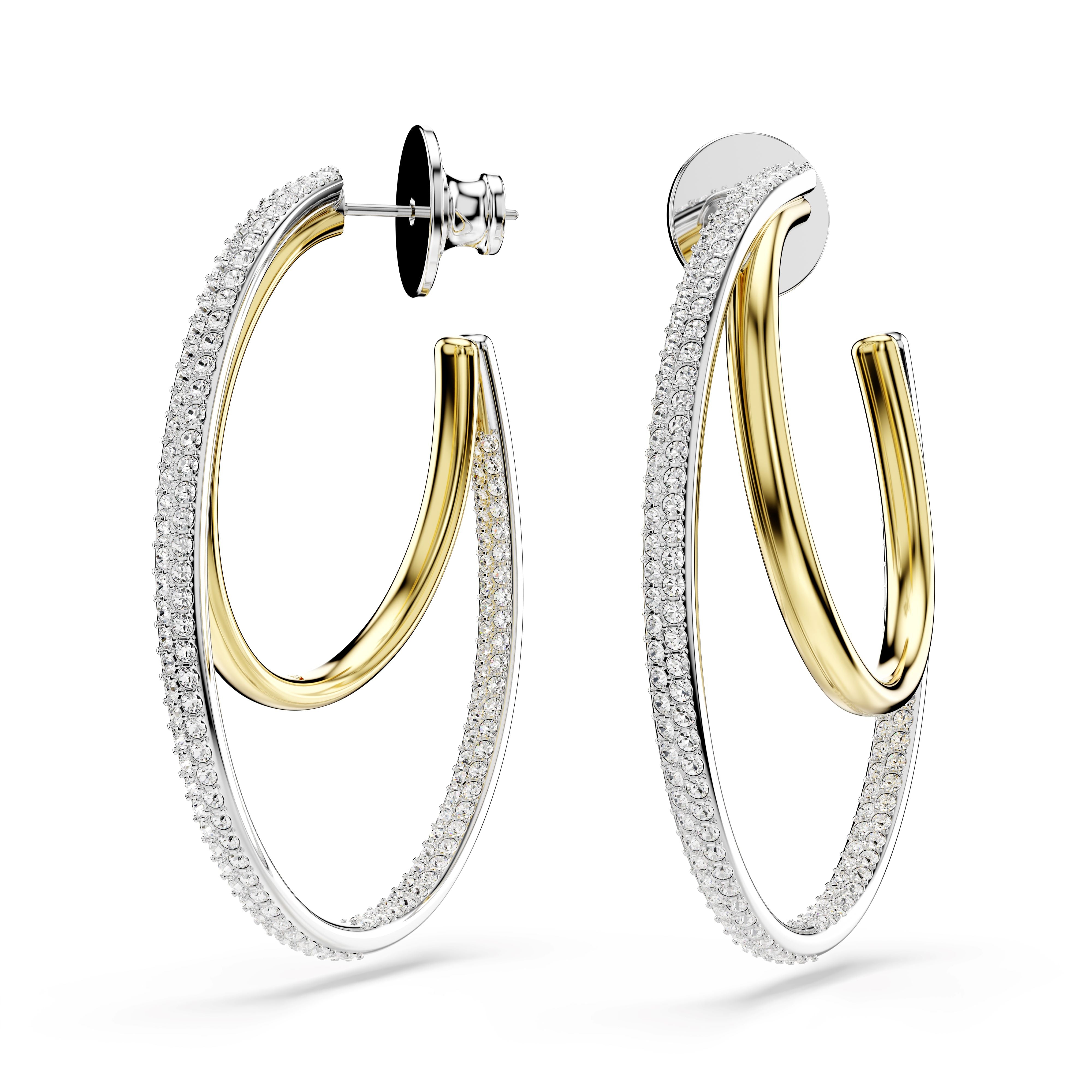 Swarovski Mixed Metals Hyperbola Hoop Earrings