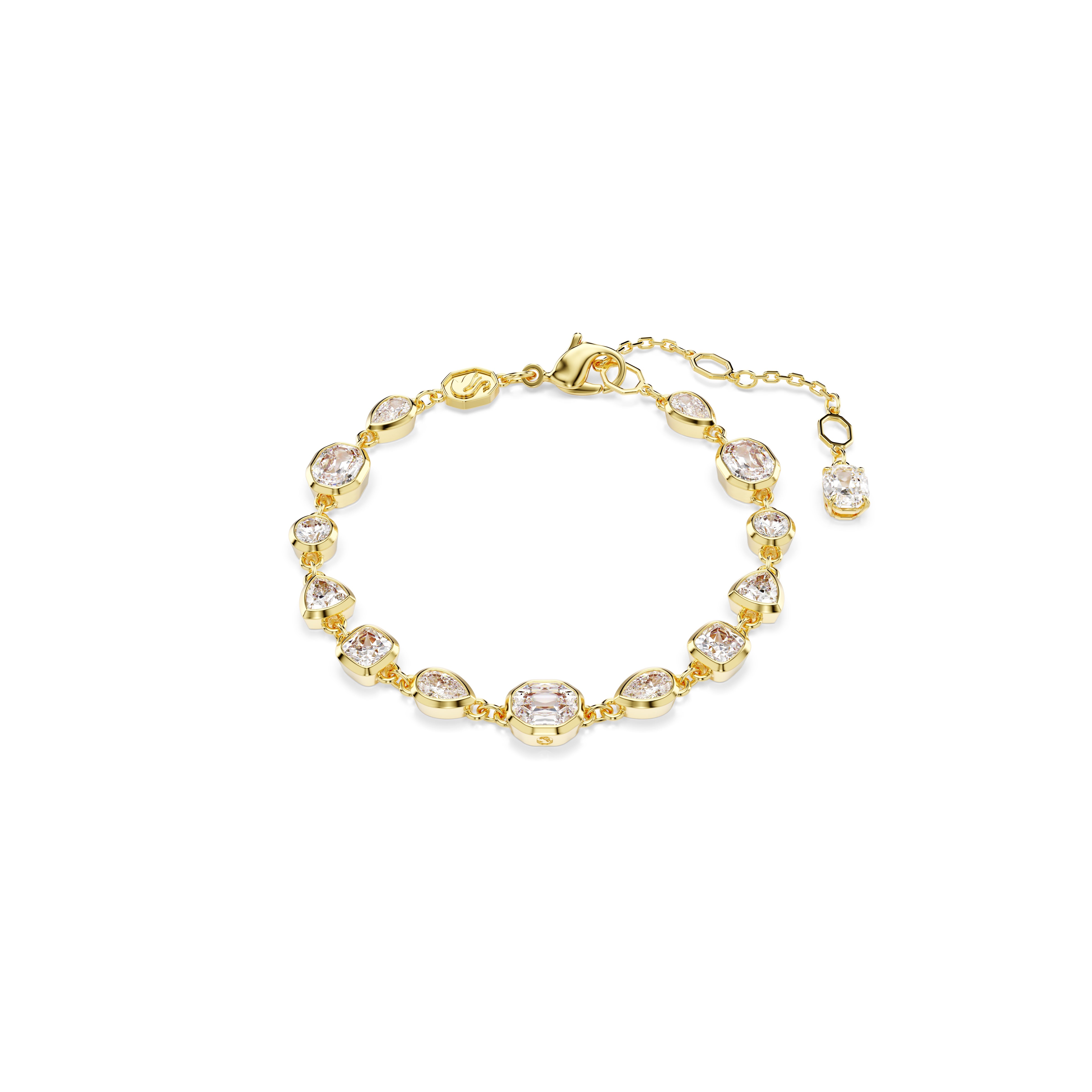Swarovski Gold Tone Mixed Cut Imber Tennis Bracelet