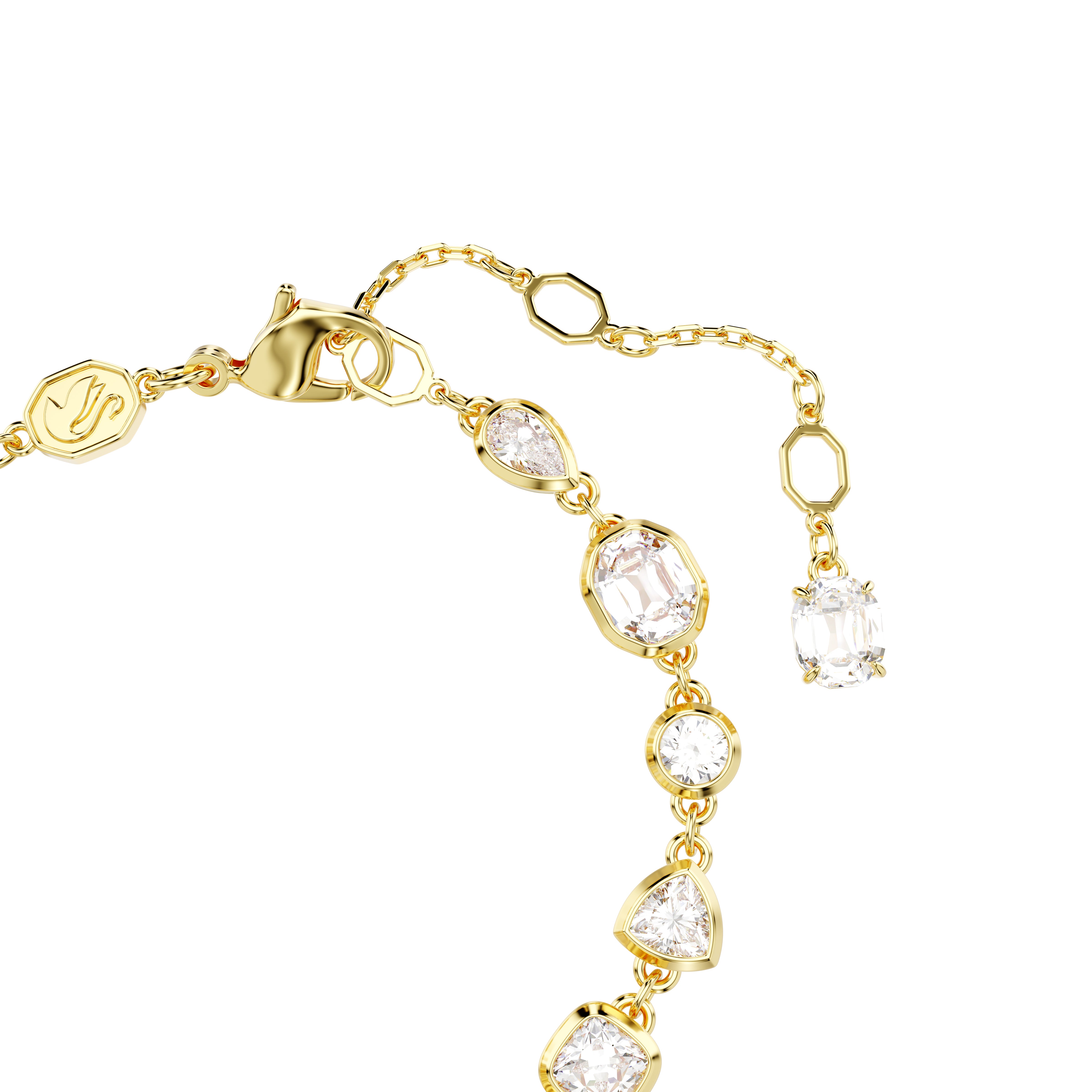 Swarovski Gold Tone Mixed Cut Imber Tennis Bracelet