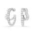 Swarovski Rhodium White Matrix Heart Hoop Earrings