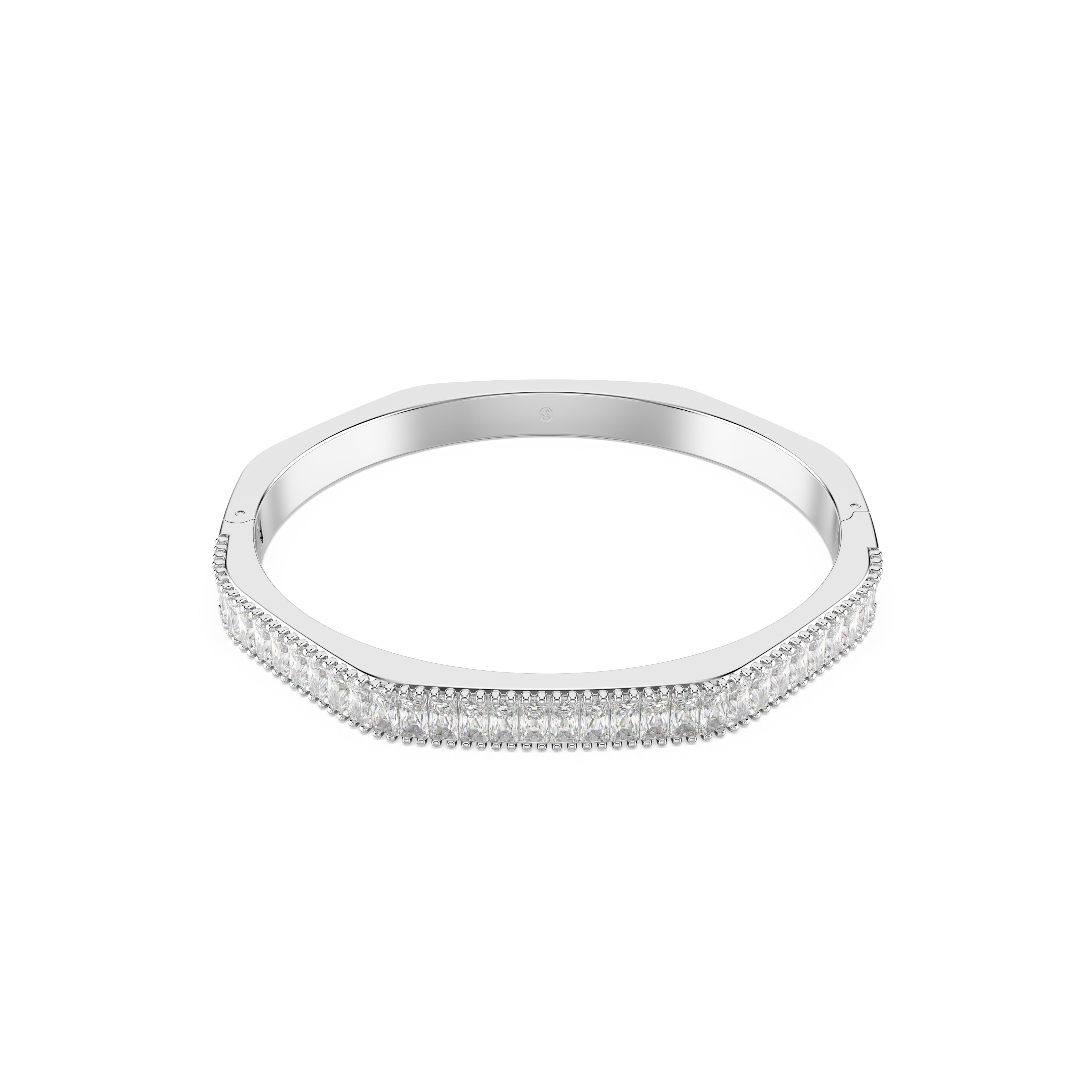 Swarovski Rhodium Matrix Baguette Cut Bangle