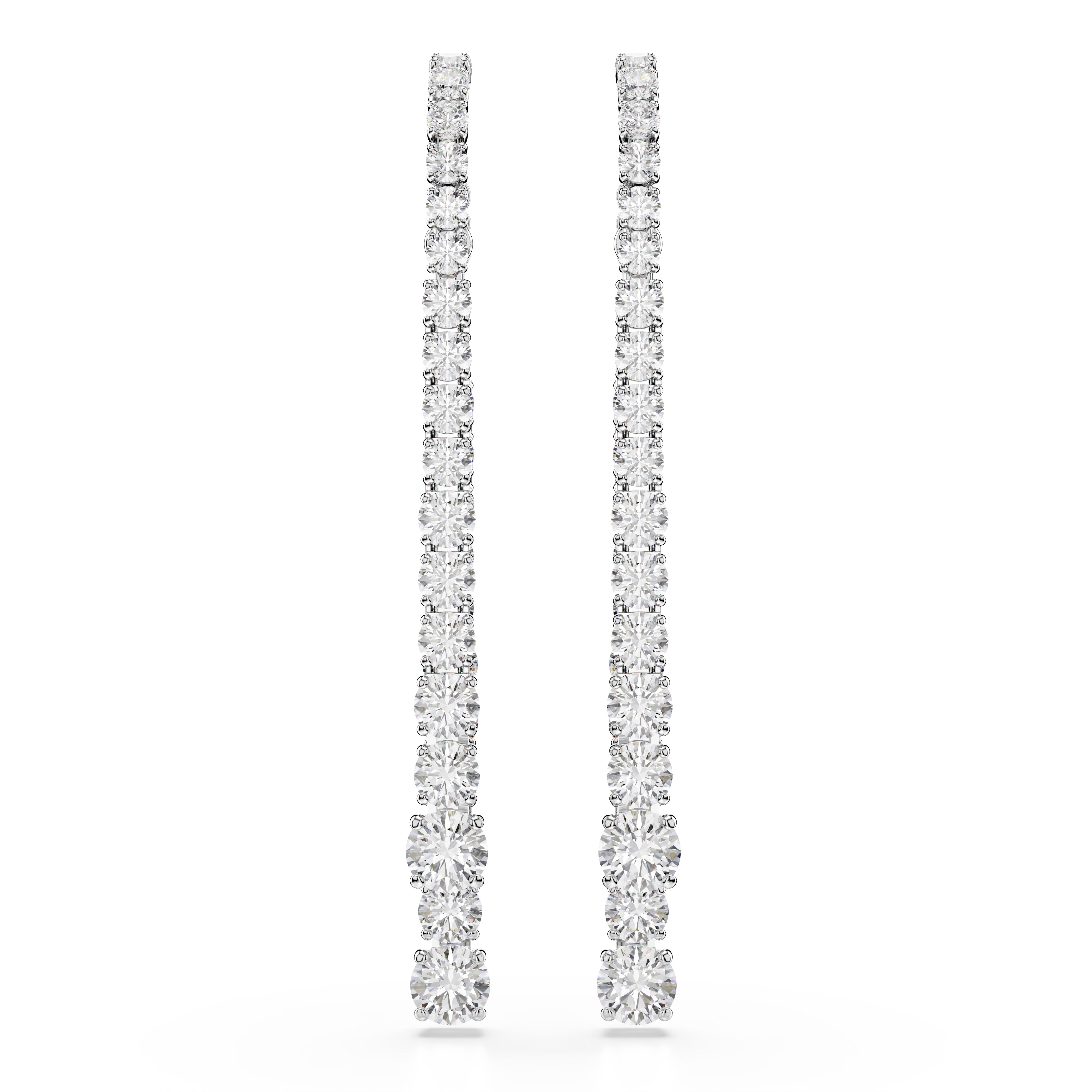 Swarovski Rhodium Matrix Gradient Drop Earrings