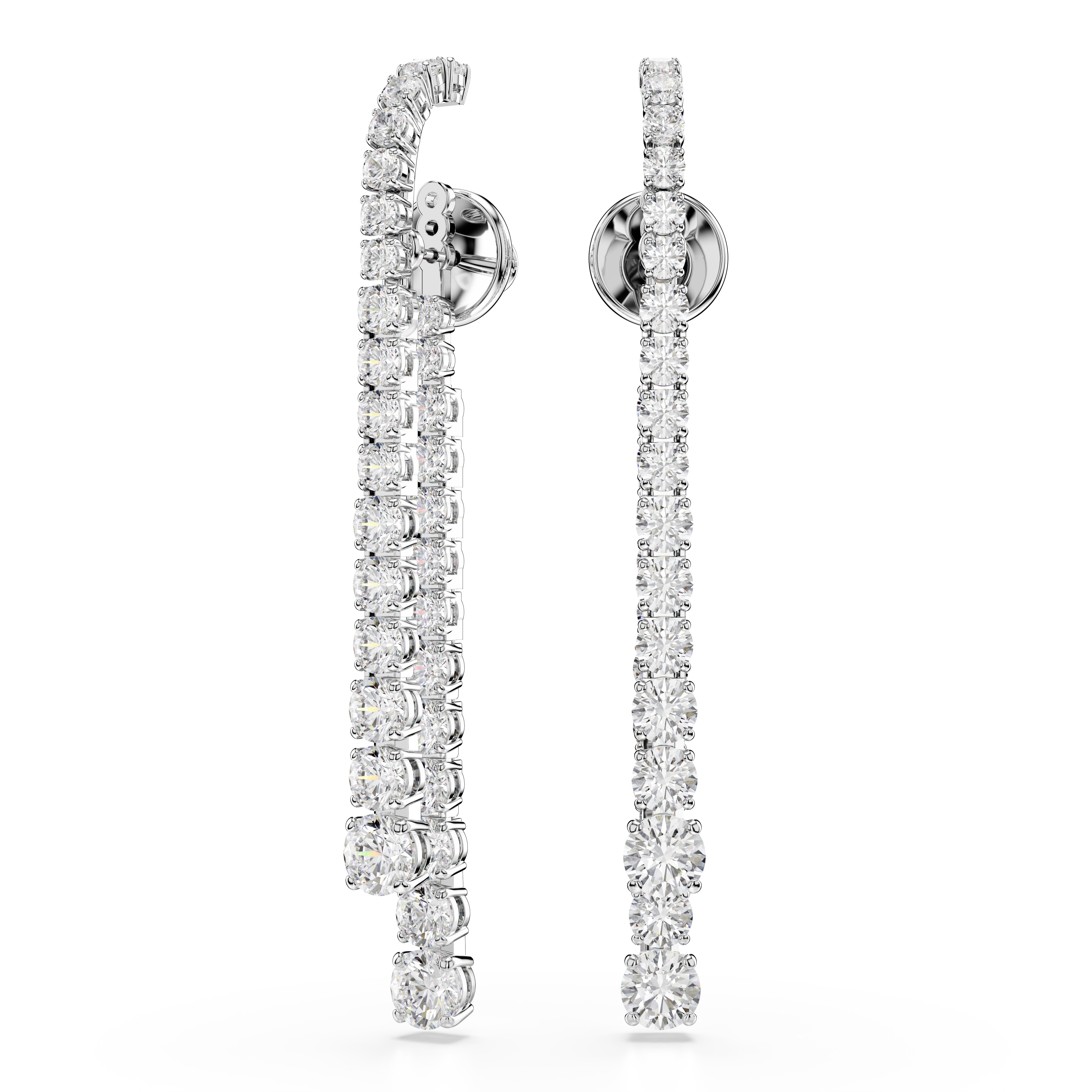 Swarovski Rhodium Matrix Gradient Drop Earrings