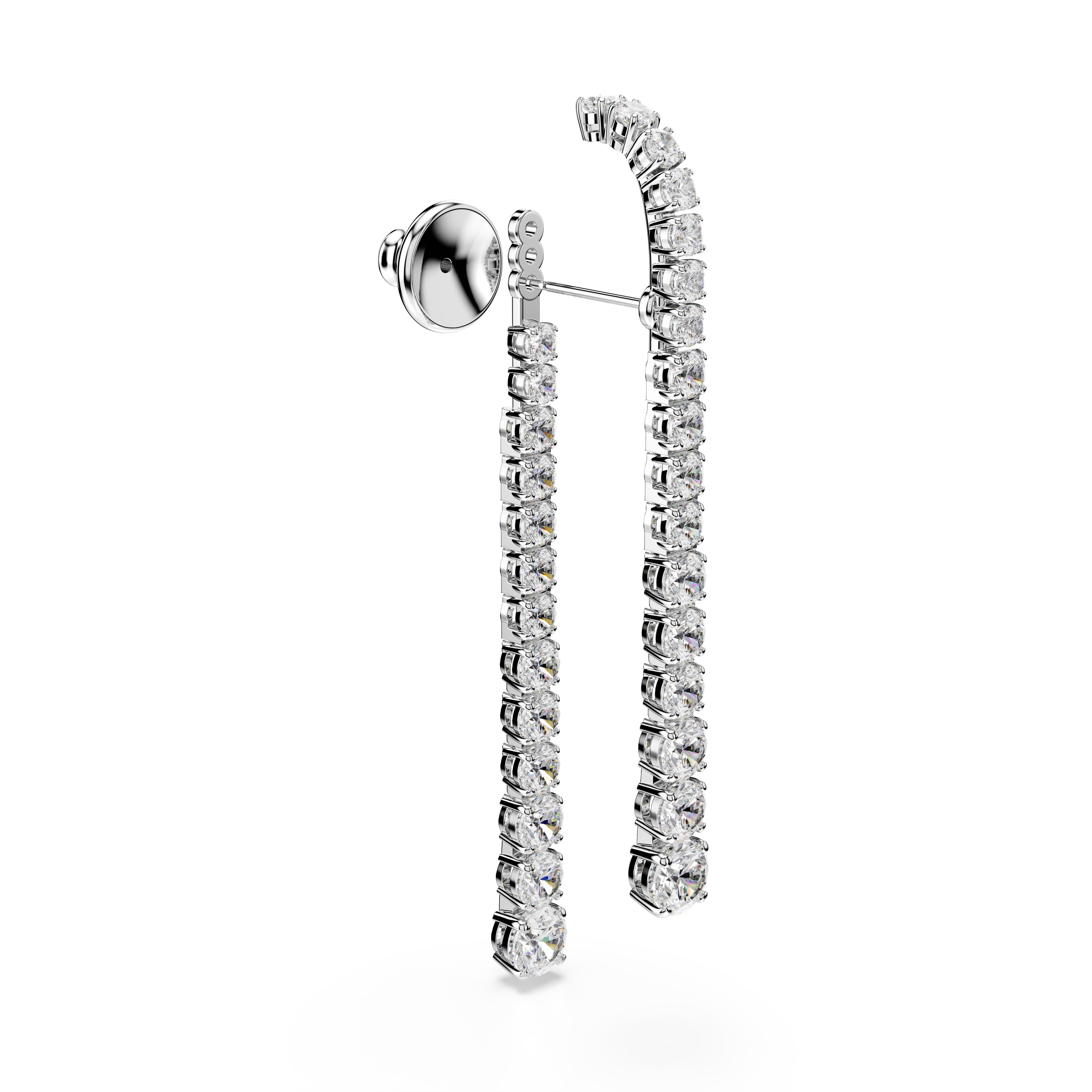 Swarovski Rhodium Matrix Gradient Drop Earrings