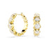 Swarovski Gold Tone White Imber Hoop Earrings