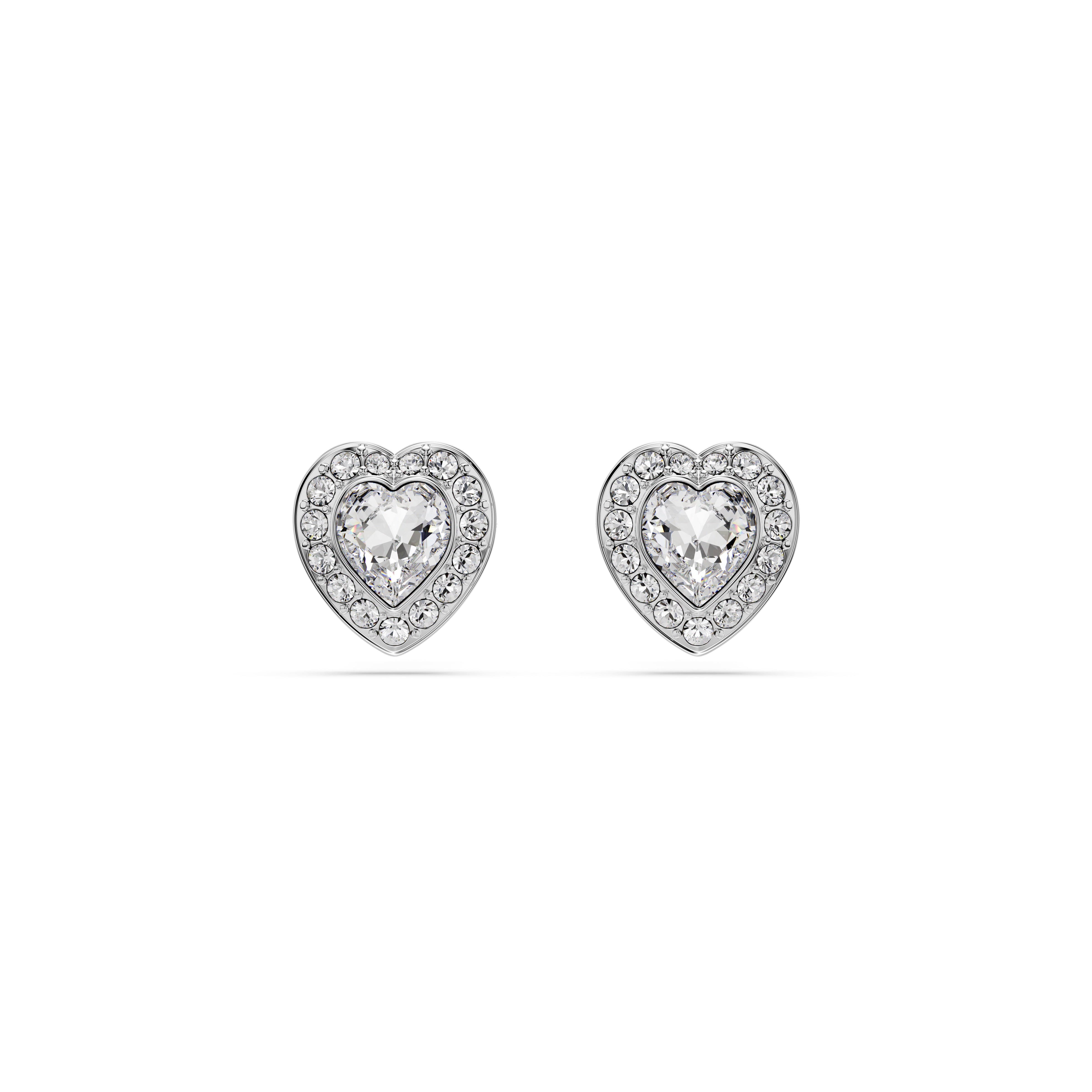 Swarovski Rhodium Angelic Heart Earrings