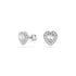 Swarovski Rhodium Angelic Heart Earrings