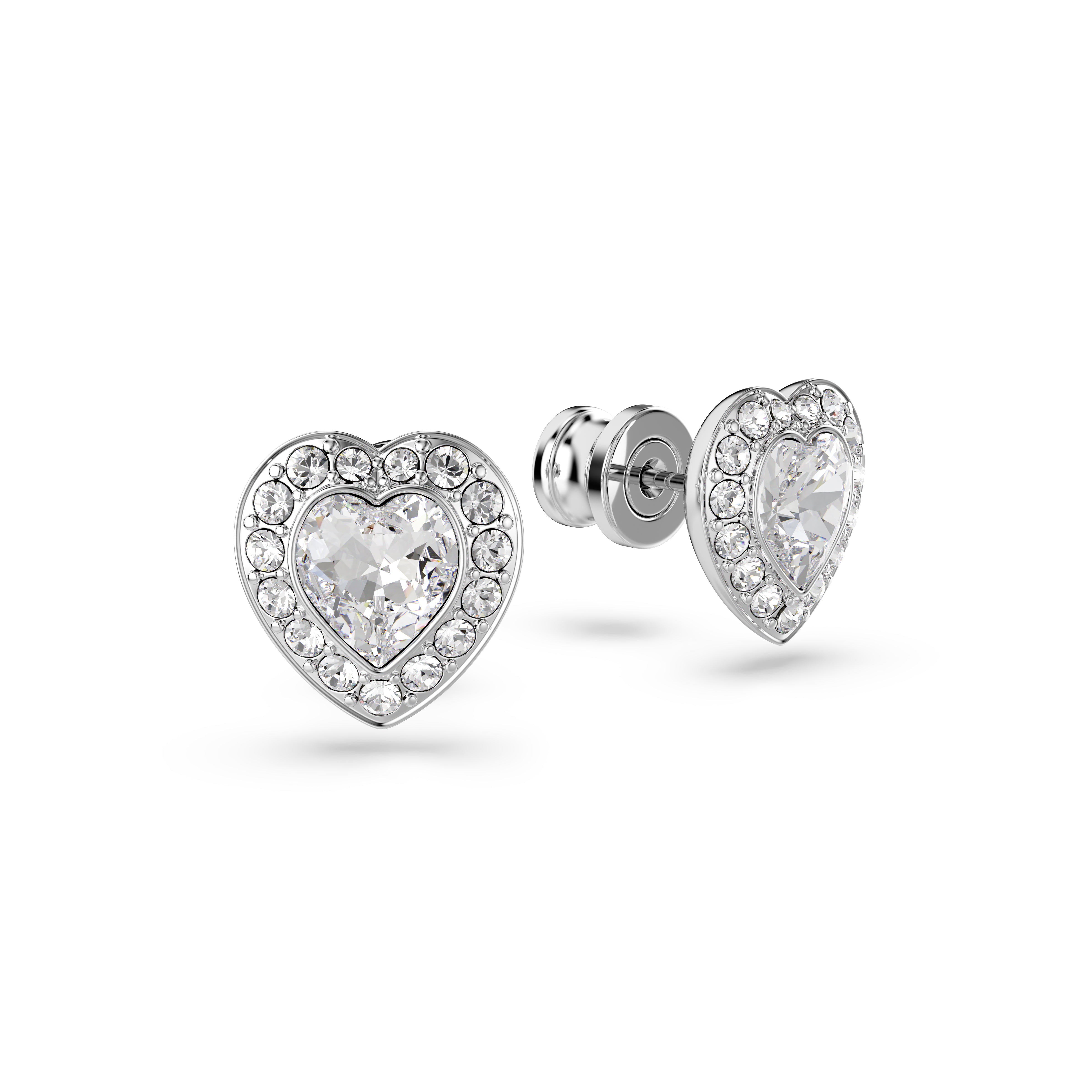 Swarovski Rhodium Angelic Heart Earrings