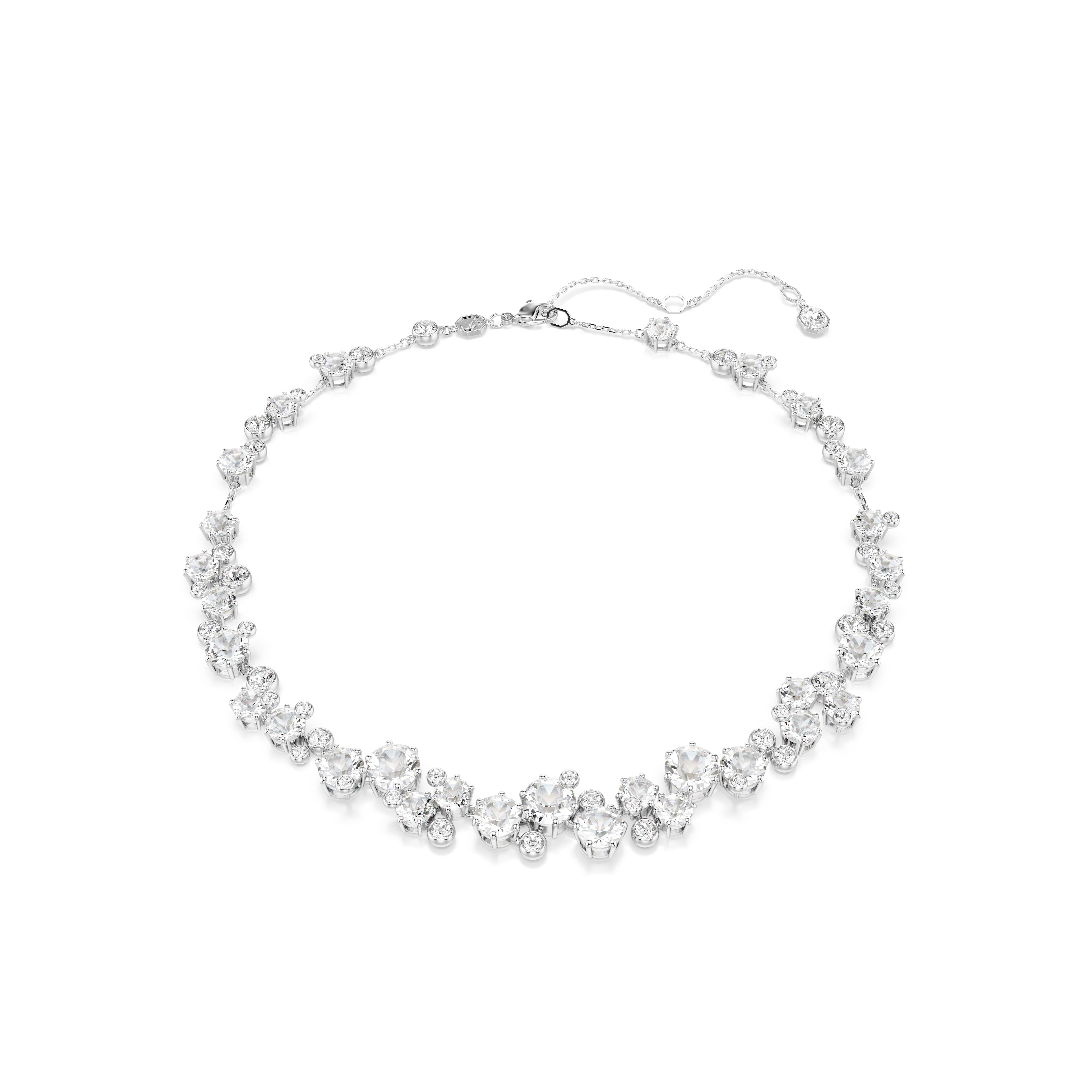 Swarovski Constella Rhodium Cluster Necklace