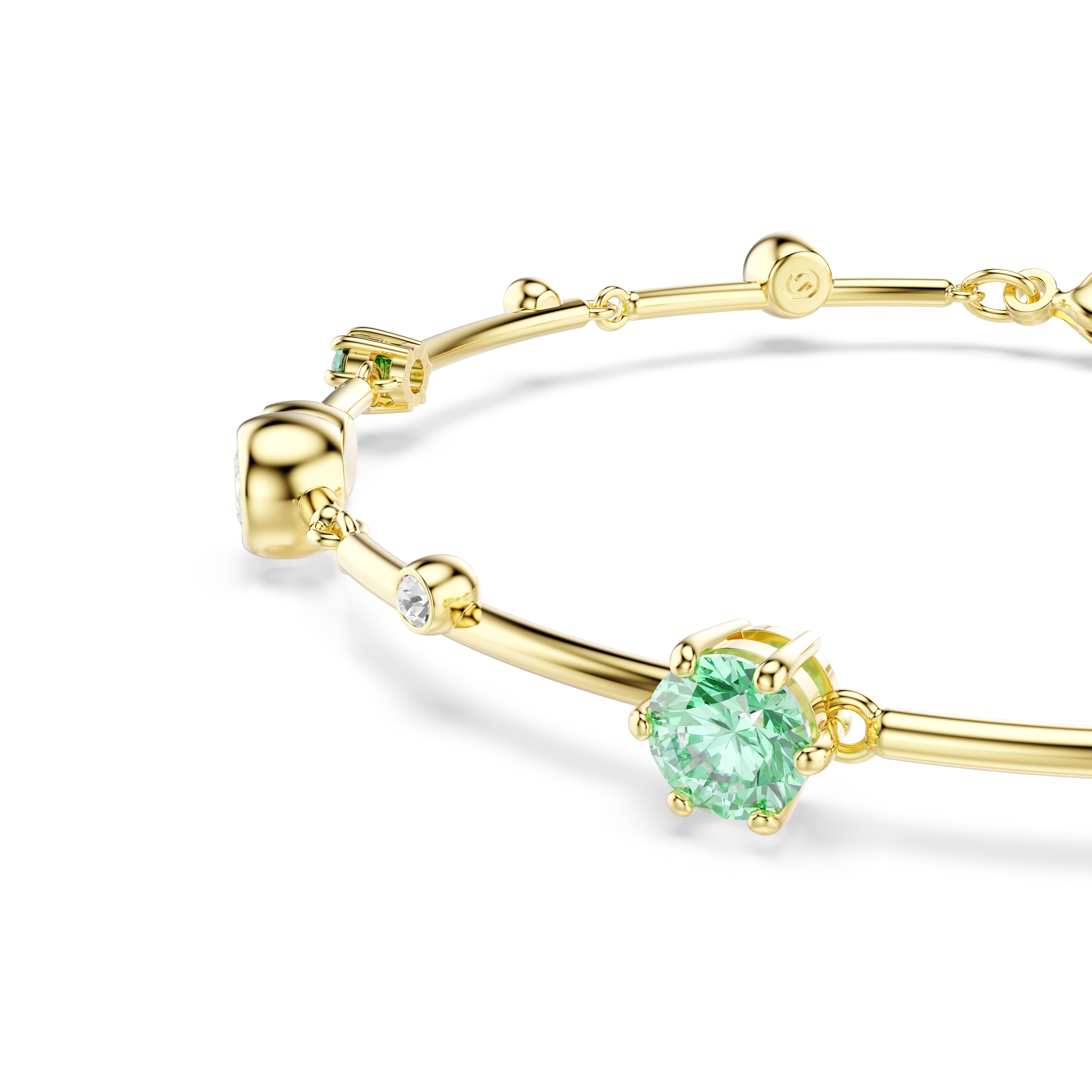 Swarovski Constella Green Gold Tone Bracelet