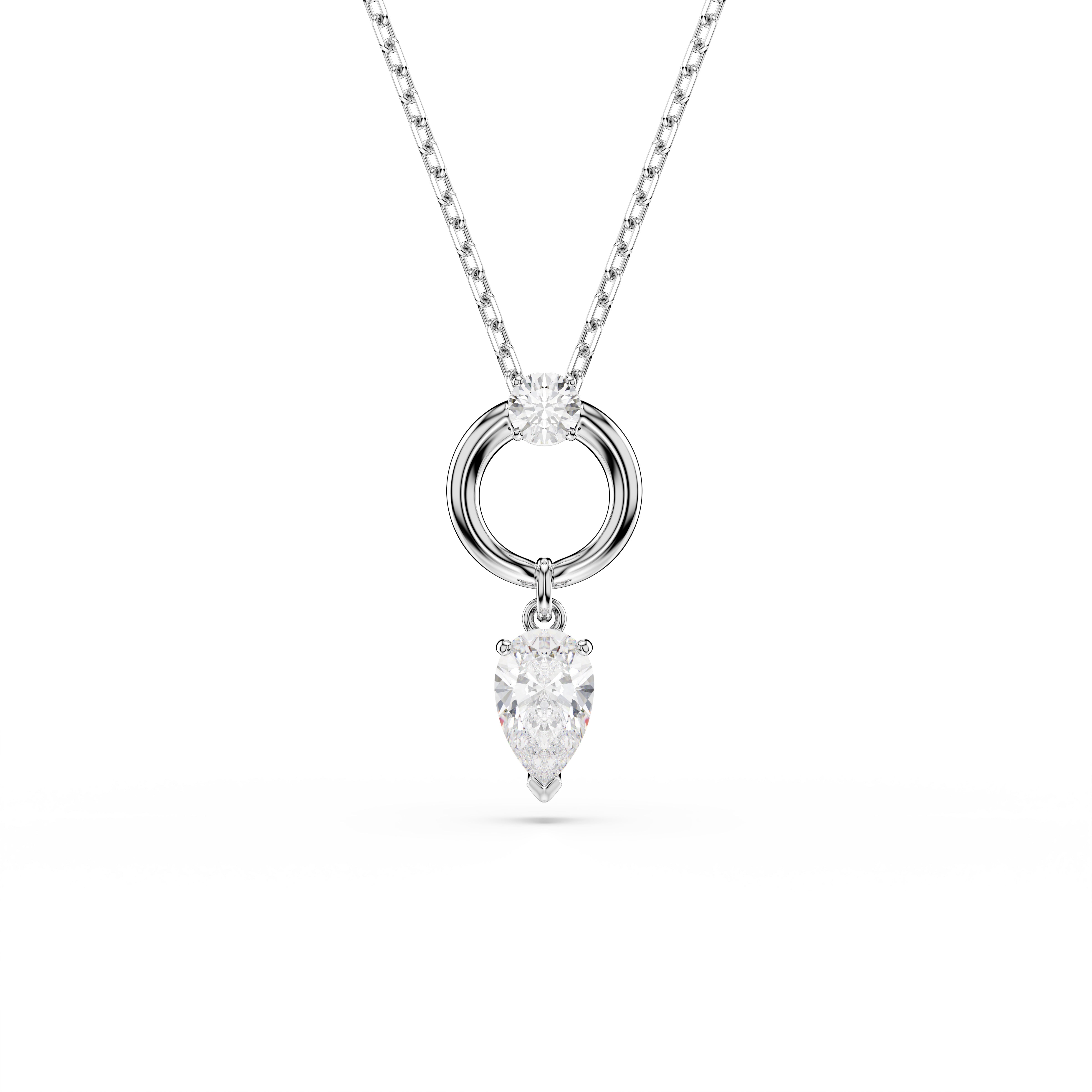 Swarovski Mesmera Pear Cut Rhodium Necklace