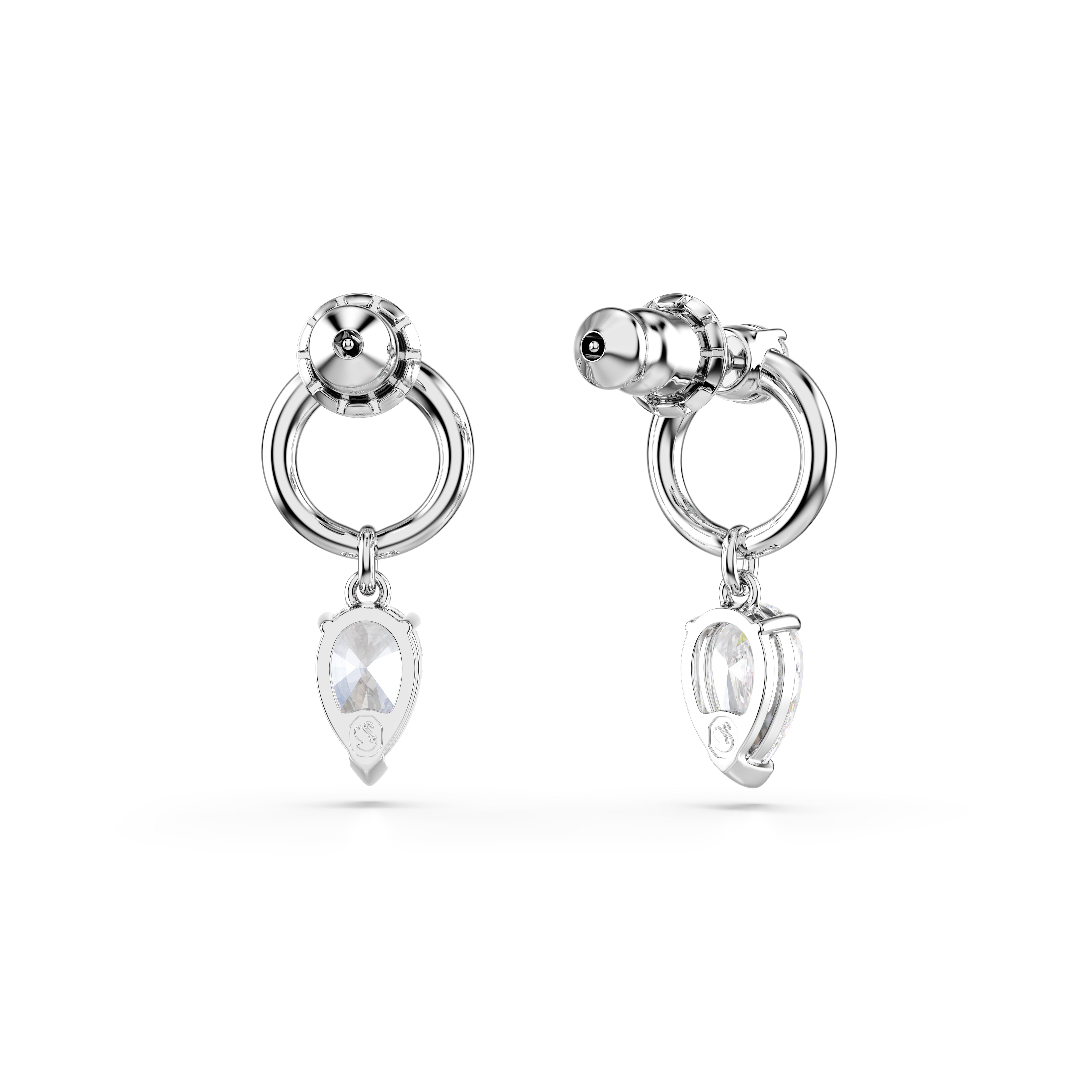 Swarovski Mesmera Pear Cut Rhodium Drop Earrings