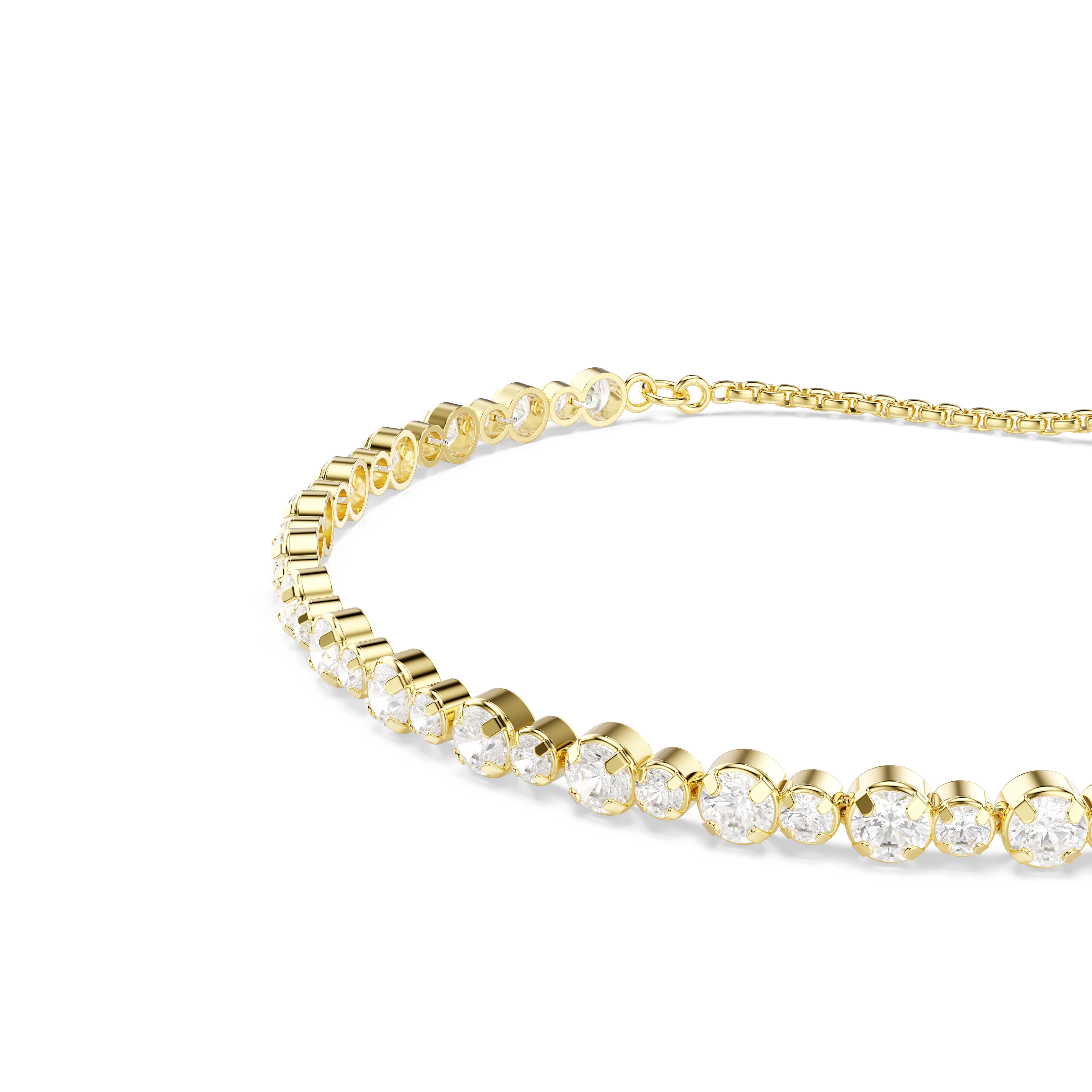 Swarovski Matrix Tennis Gold Tone Sliding Bracelet
